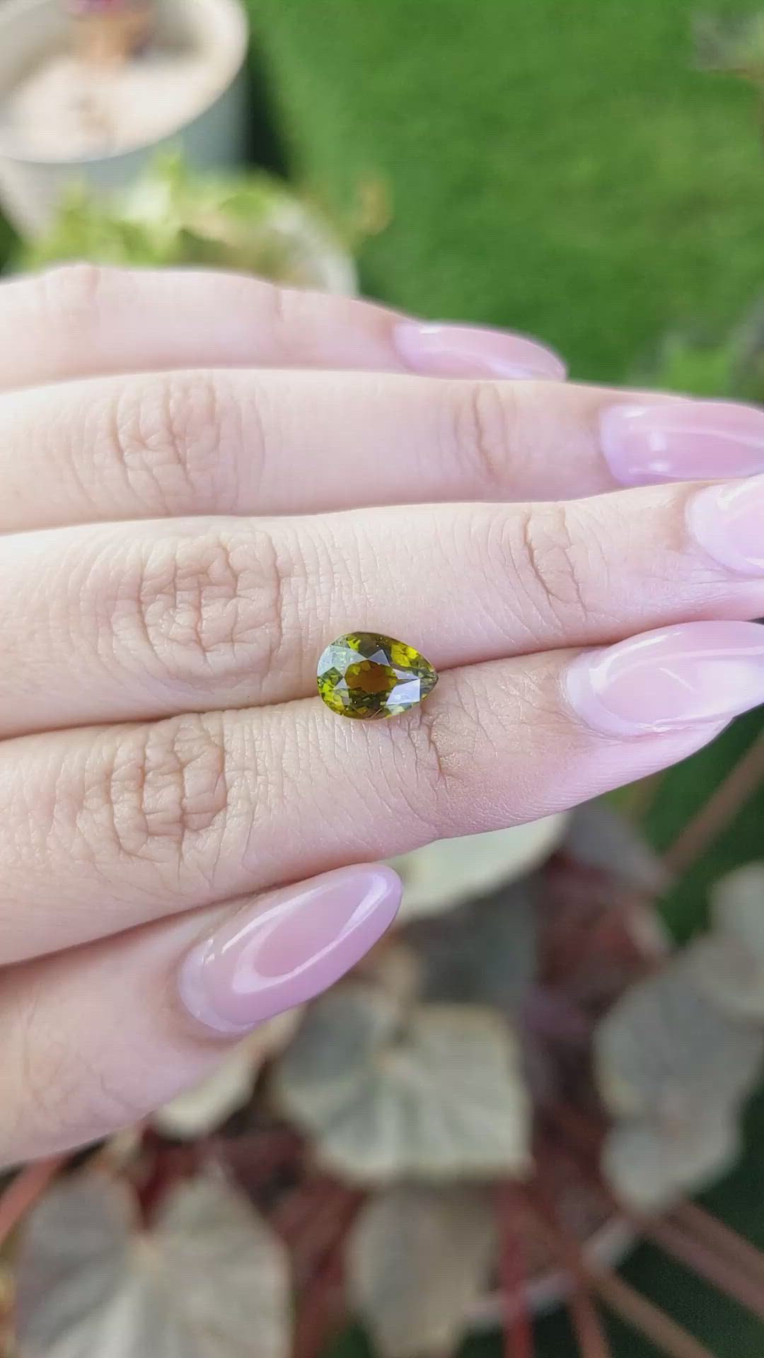 2.13 Ct. Greenish Brown Tourmaline from Ceylon (Sri Lanka) Size Video