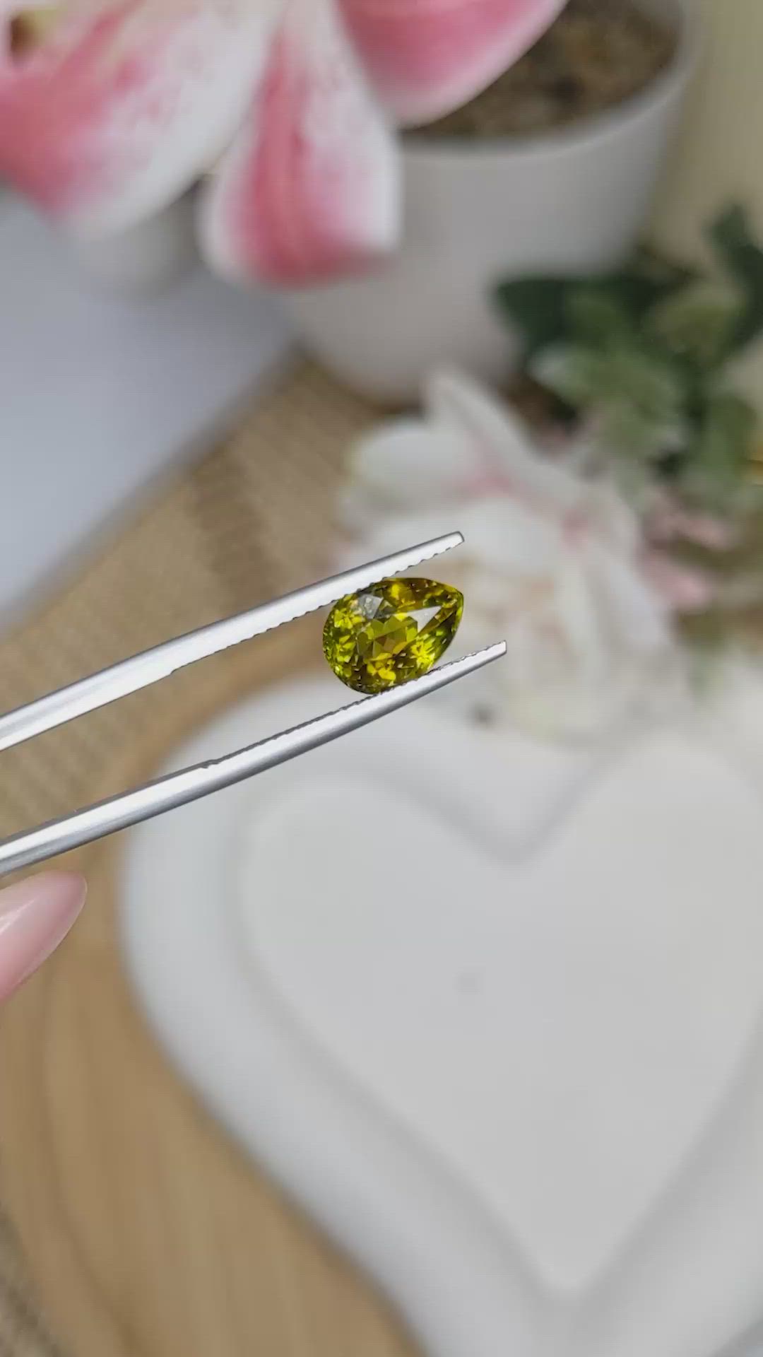 2.13 Ct. Greenish Brown Tourmaline from Ceylon (Sri Lanka) Size Video