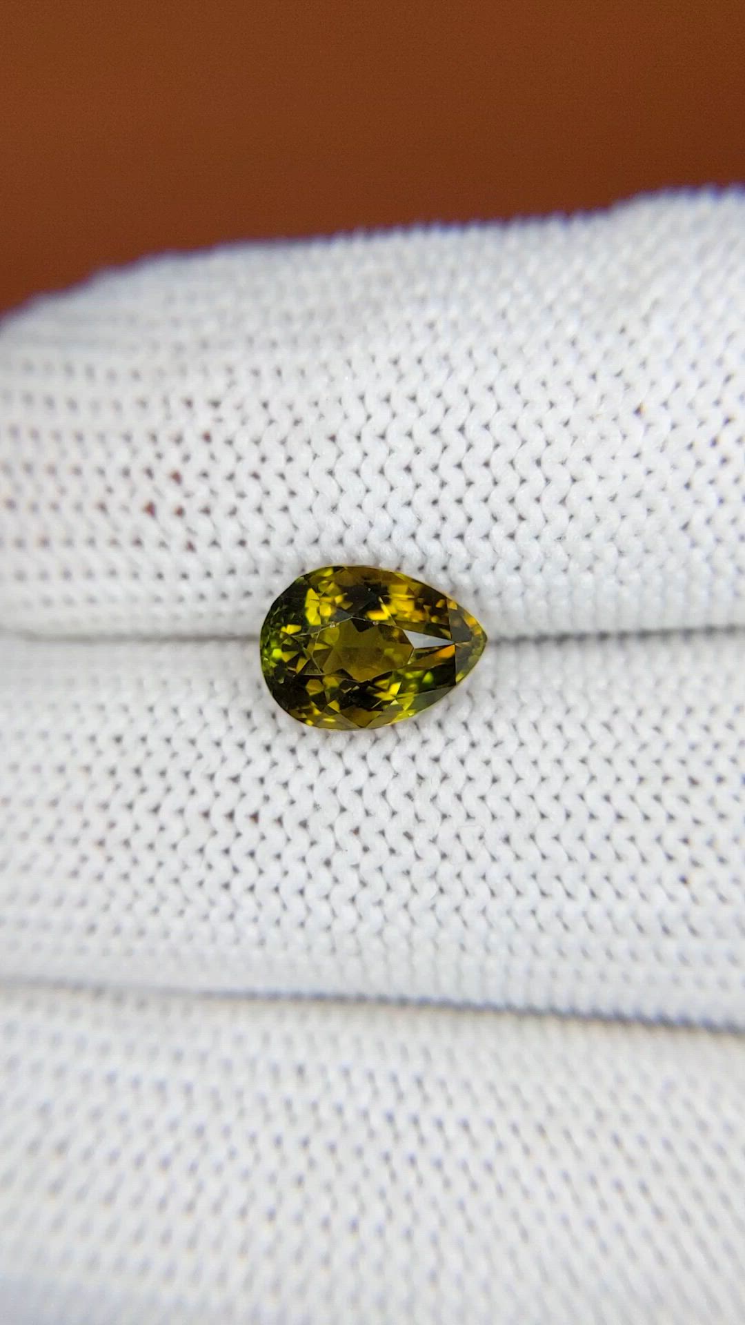 2.13 Ct. Greenish Brown Tourmaline from Ceylon (Sri Lanka) Size Video