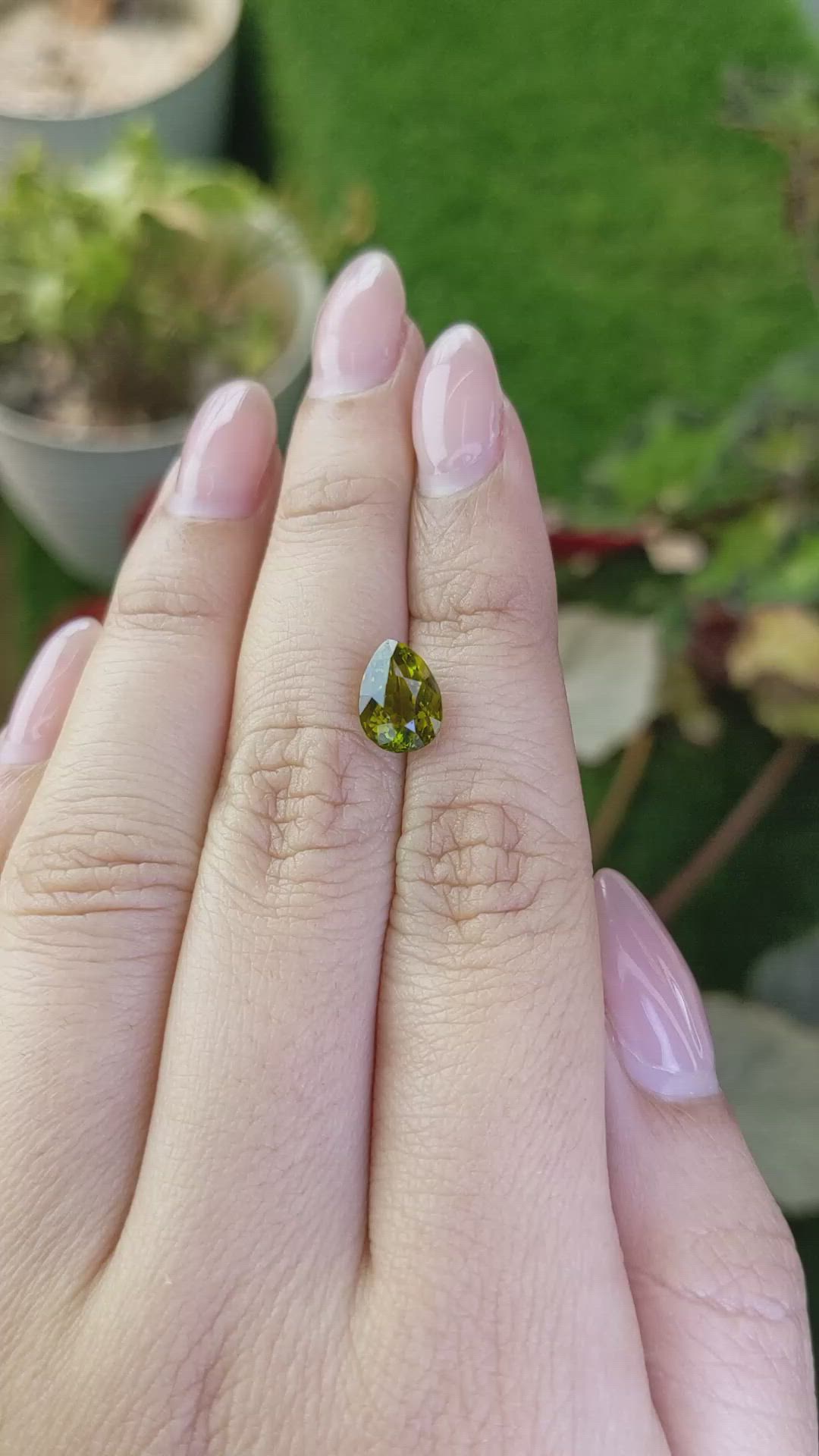 2.13 Ct. Greenish Brown Tourmaline from Ceylon (Sri Lanka) Size Video