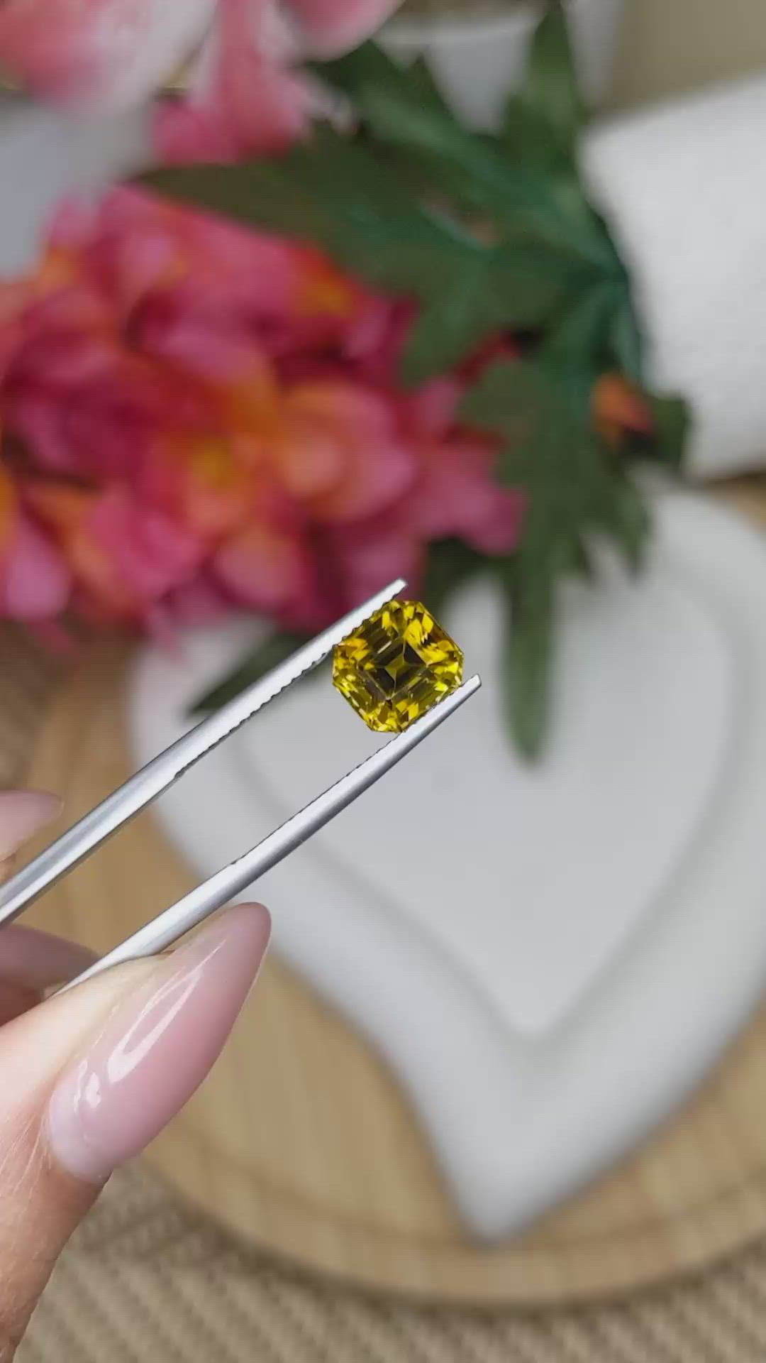 3.15 Ct. Brownish Yellow Tourmaline from Ceylon (Sri Lanka) Size Video