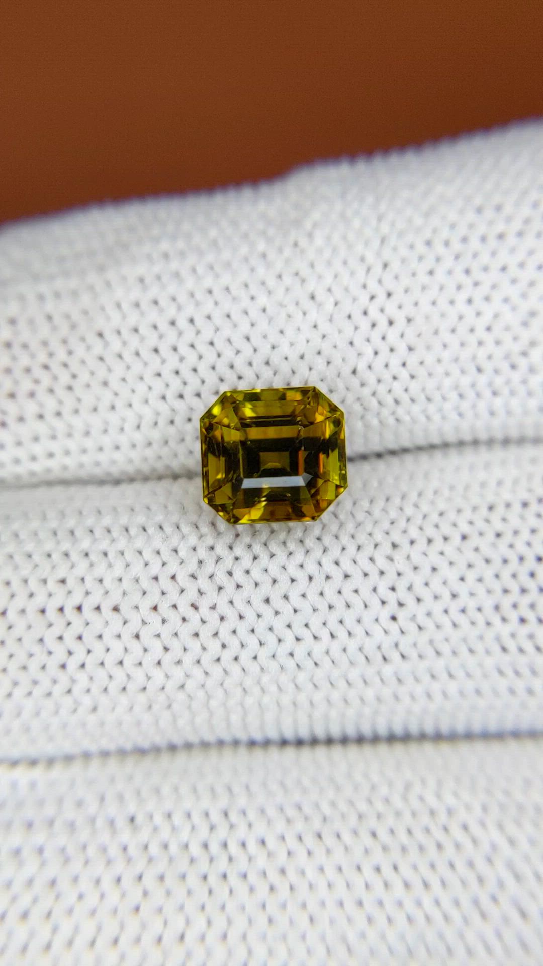 3.15 Ct. Brownish Yellow Tourmaline from Ceylon (Sri Lanka) Size Video