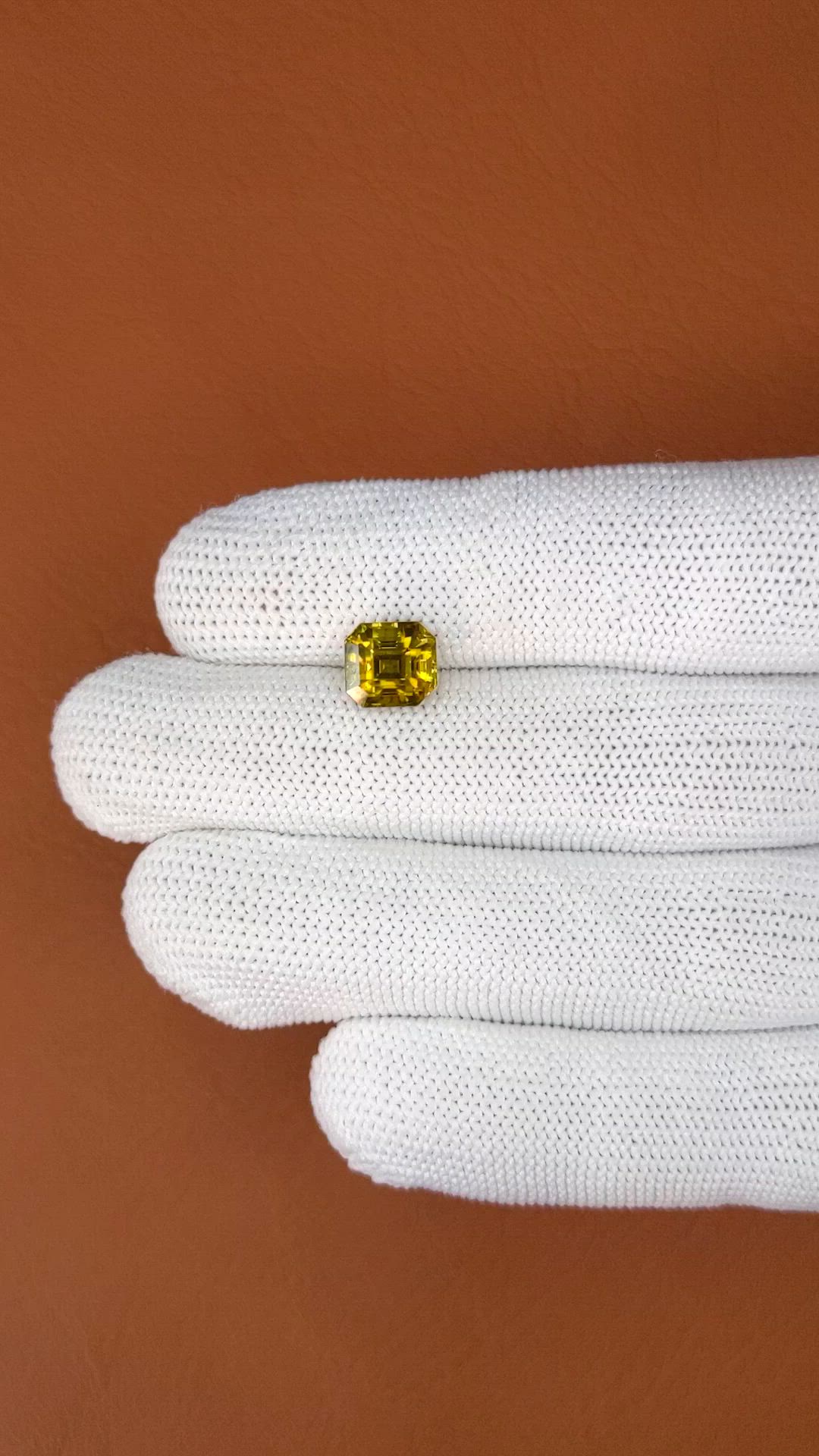 3.15 Ct. Brownish Yellow Tourmaline from Ceylon (Sri Lanka) Size Video