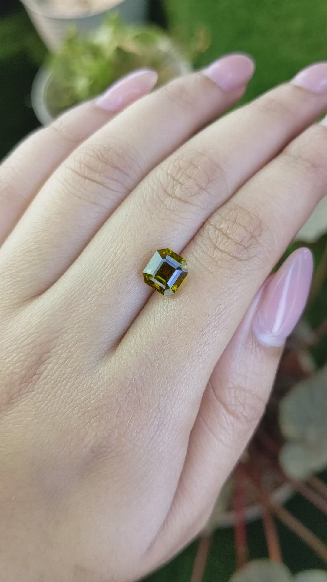 3.15 Ct. Brownish Yellow Tourmaline from Ceylon (Sri Lanka) Size Video