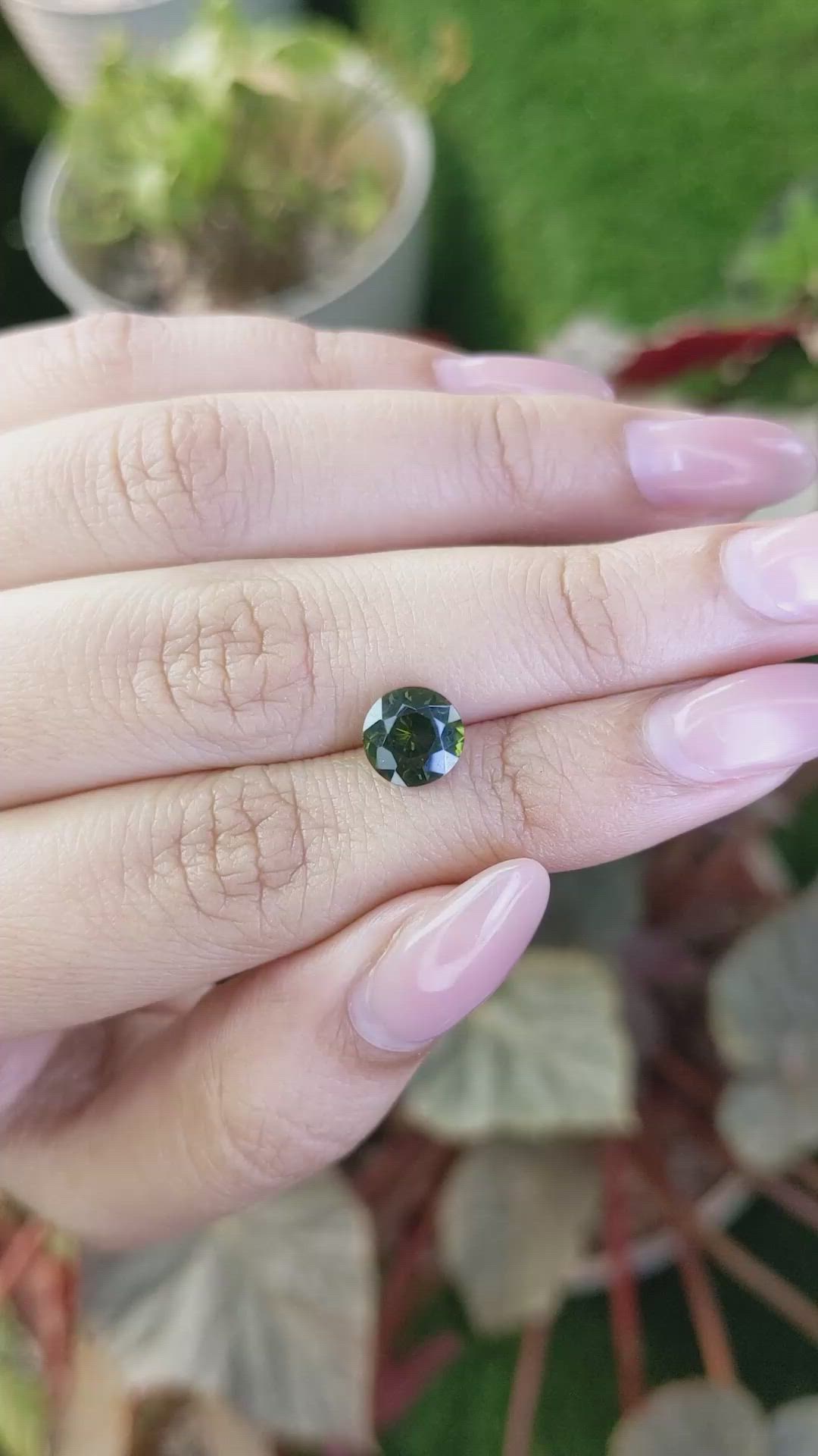 2.41 Ct. Green Zircon from Ceylon (Sri Lanka) Size Video