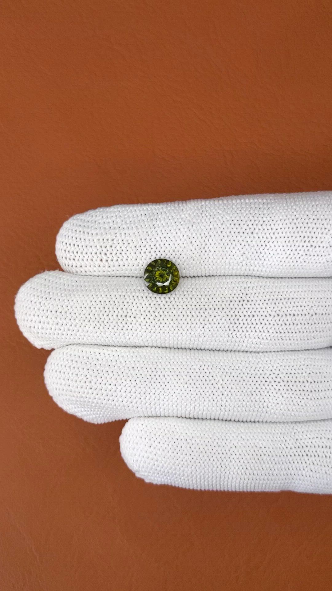 2.41 Ct. Green Zircon from Ceylon (Sri Lanka) Size Video