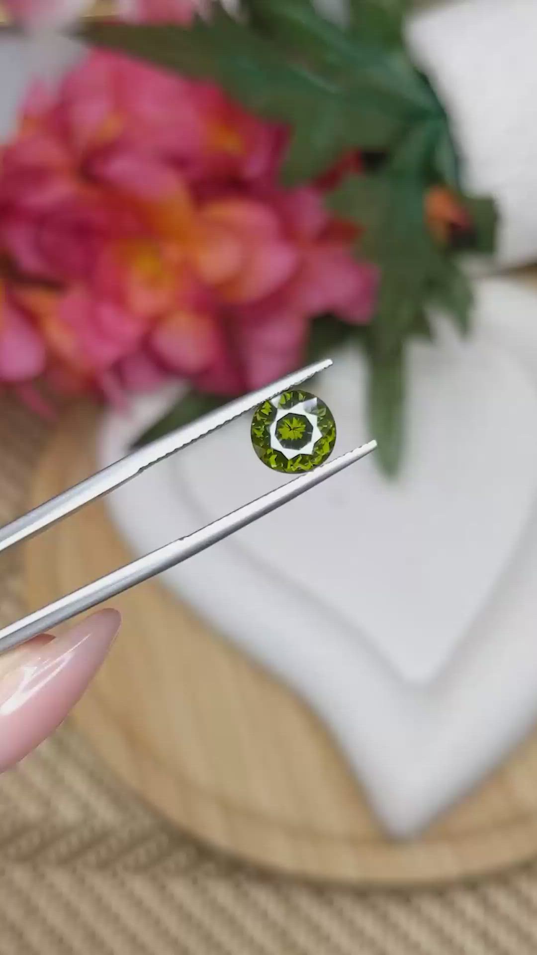 2.41 Ct. Green Zircon from Ceylon (Sri Lanka) Size Video