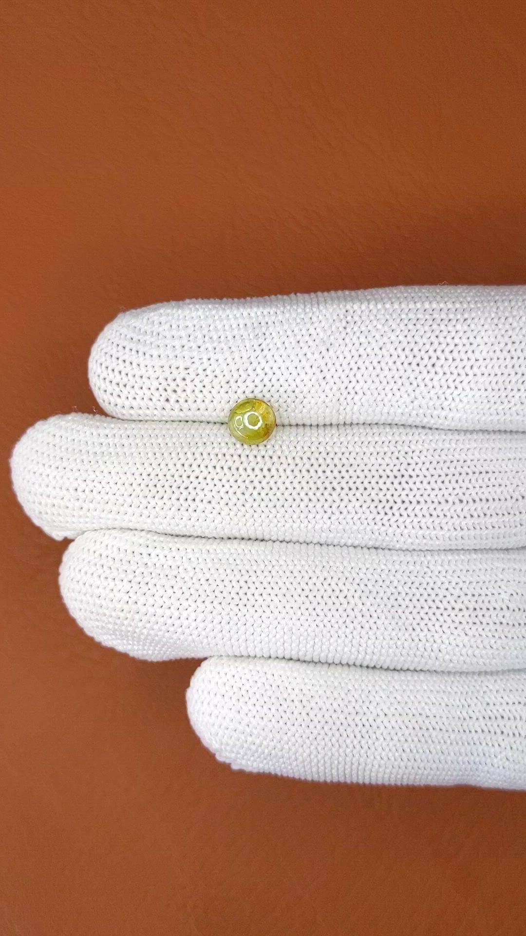 1.27 Ct. Greenish Yellow Cabochon Chrysoberyl from Ceylon (Sri Lanka) Size Video