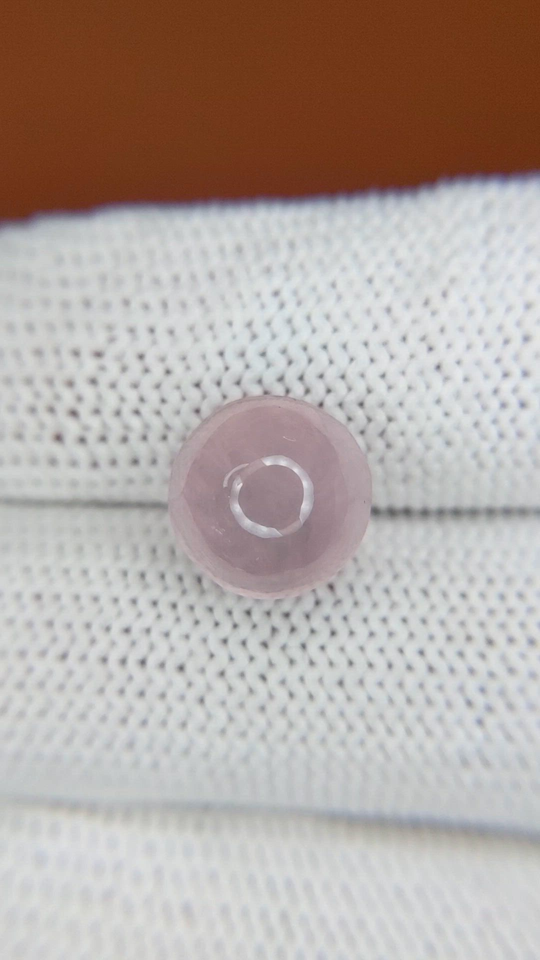 5.21 Ct. Pink Cabochon Rose Quartz from Ceylon (Sri Lanka) Size Video