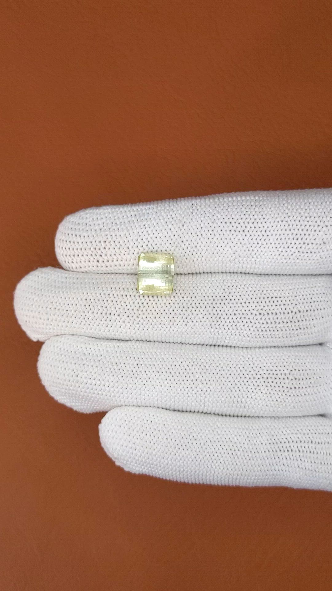 3.36 Ct. Lemon Quartz from Brazil Size Video