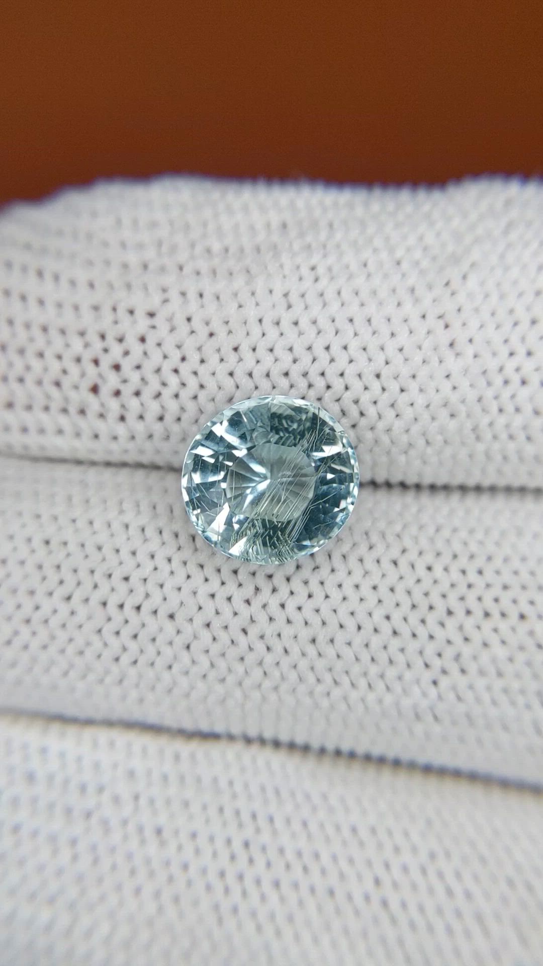 3.17 Ct. Greenish Blue Aquamarine from Brazil Size Video