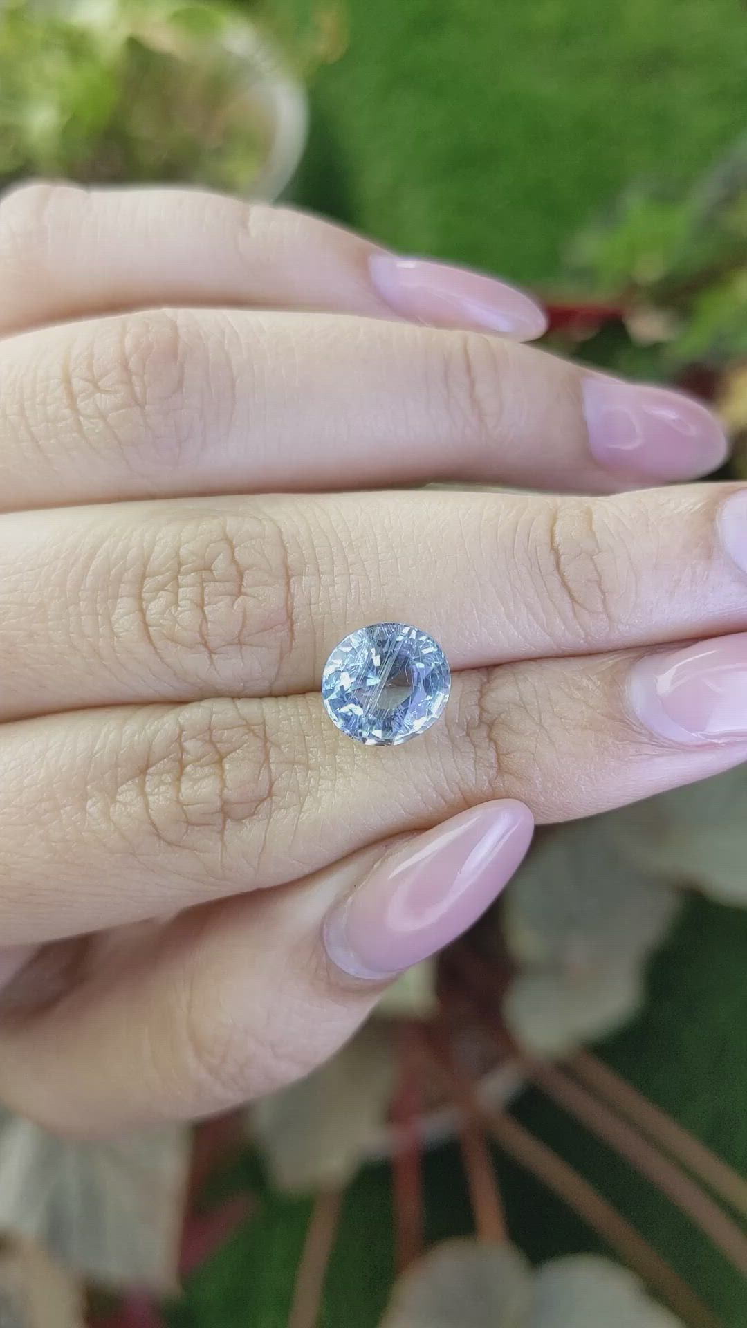 3.17 Ct. Greenish Blue Aquamarine from Brazil Size Video