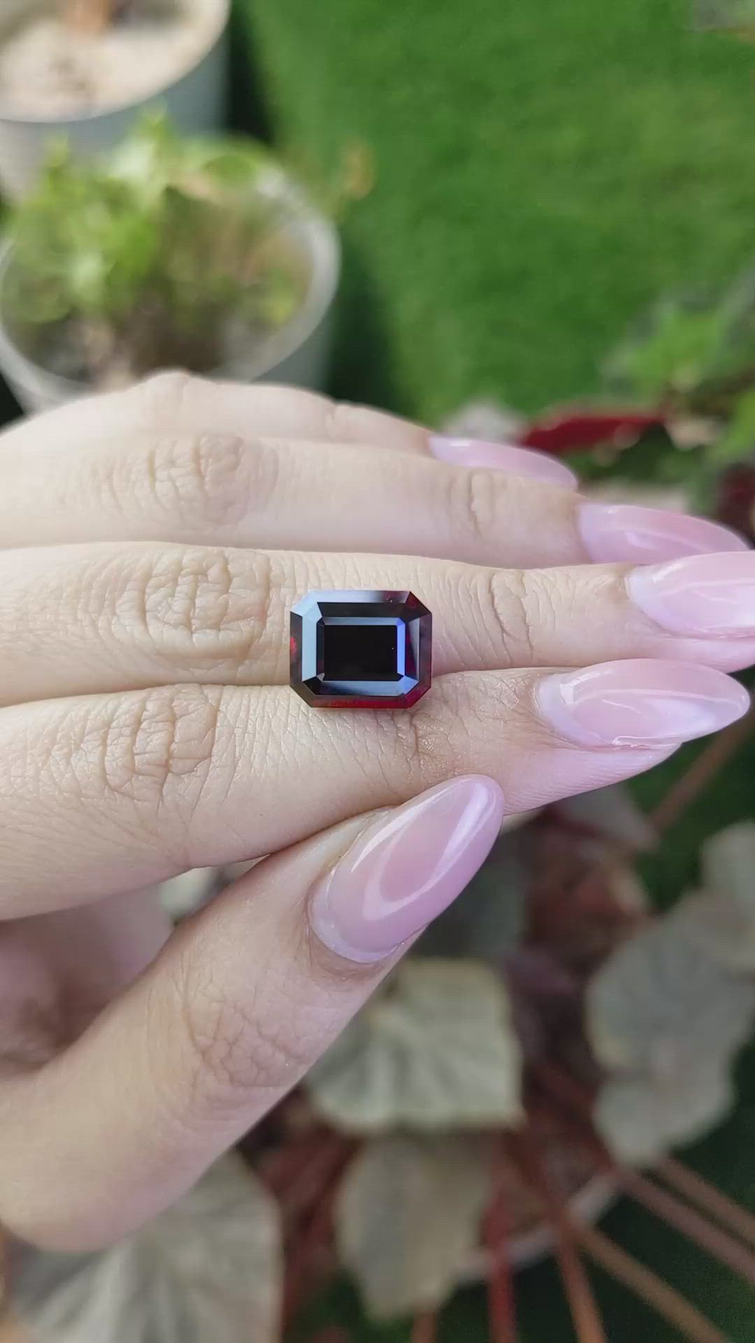 11.06 Ct. Red Garnet from Ceylon (Sri Lanka) Size Video