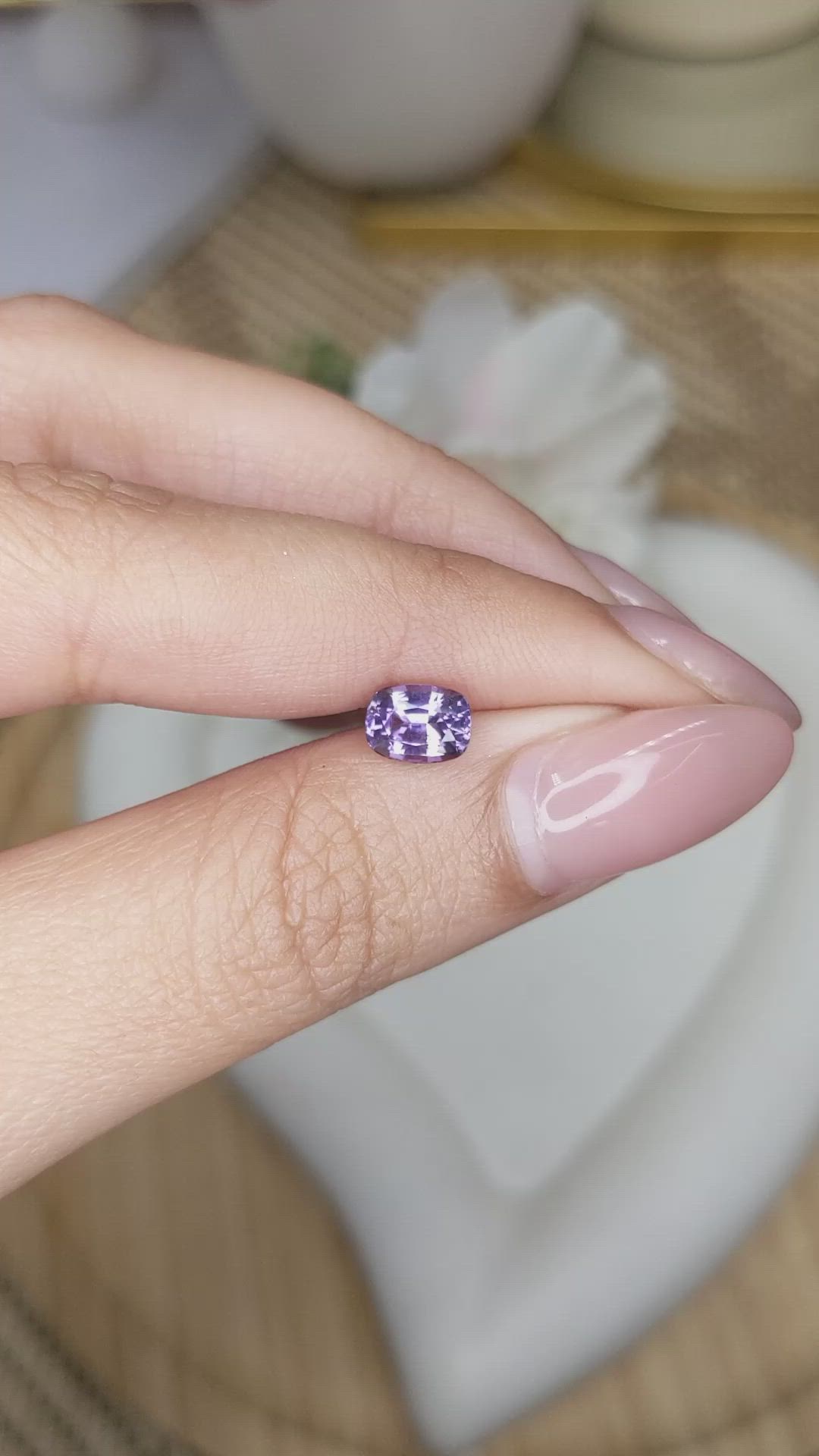 1.14 Ct. Purple Spinel from Ceylon (Sri Lanka) Size Video