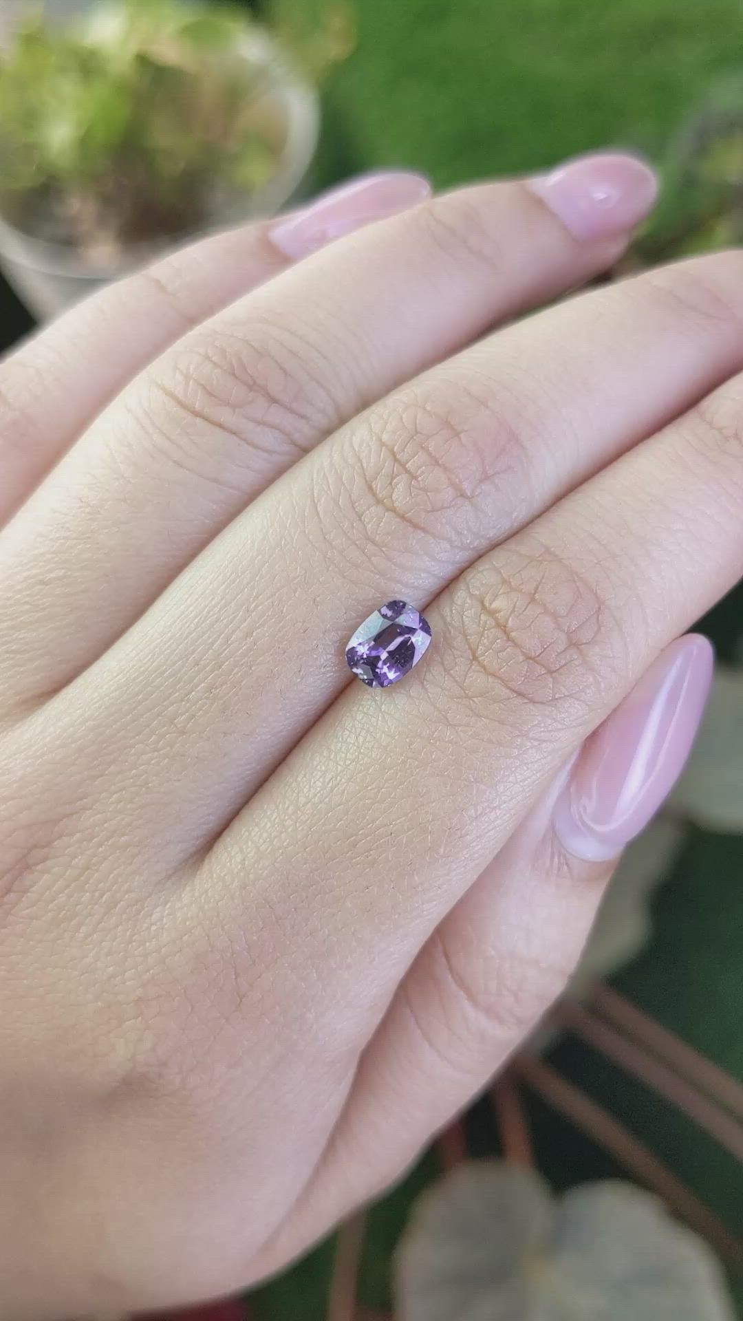 1.14 Ct. Purple Spinel from Ceylon (Sri Lanka) Size Video