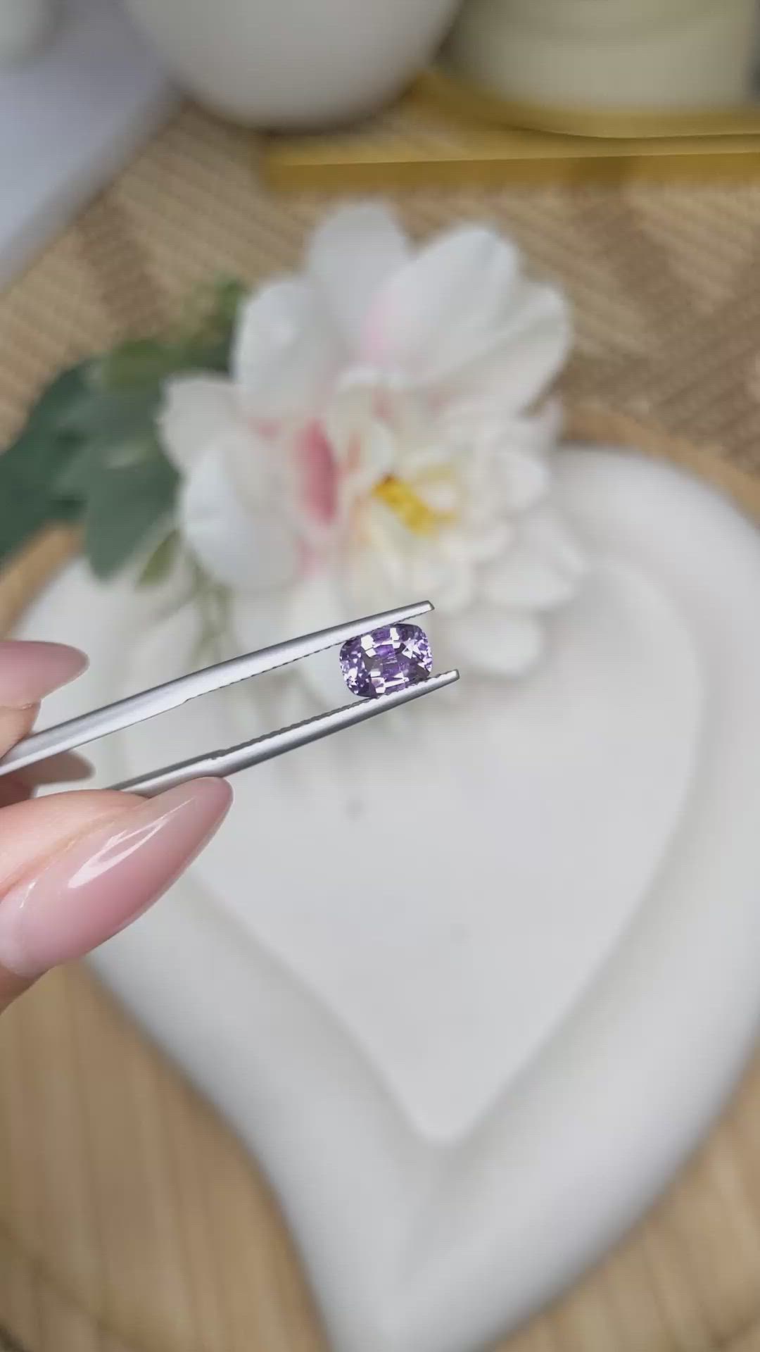 1.14 Ct. Purple Spinel from Ceylon (Sri Lanka) Size Video