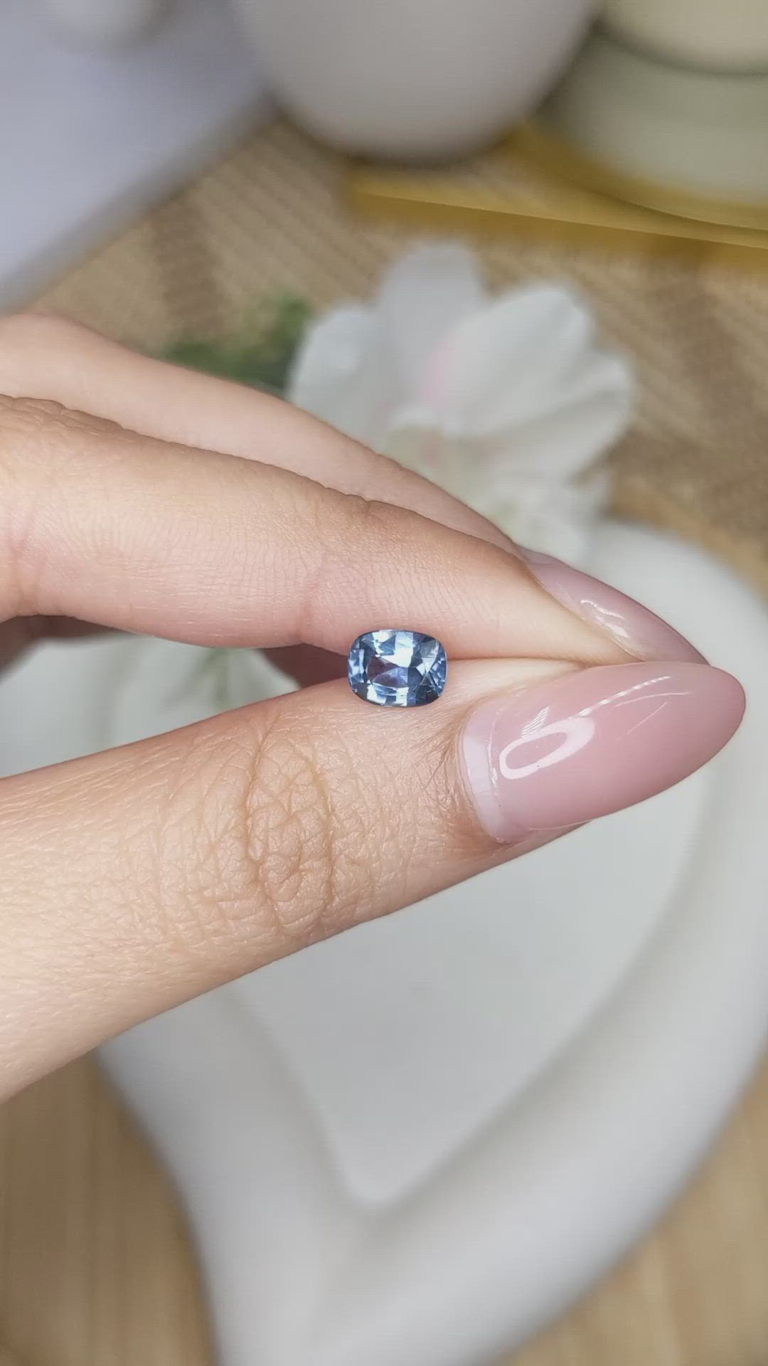 1.15 Ct. Blue Spinel from Ceylon (Sri Lanka) Size Video