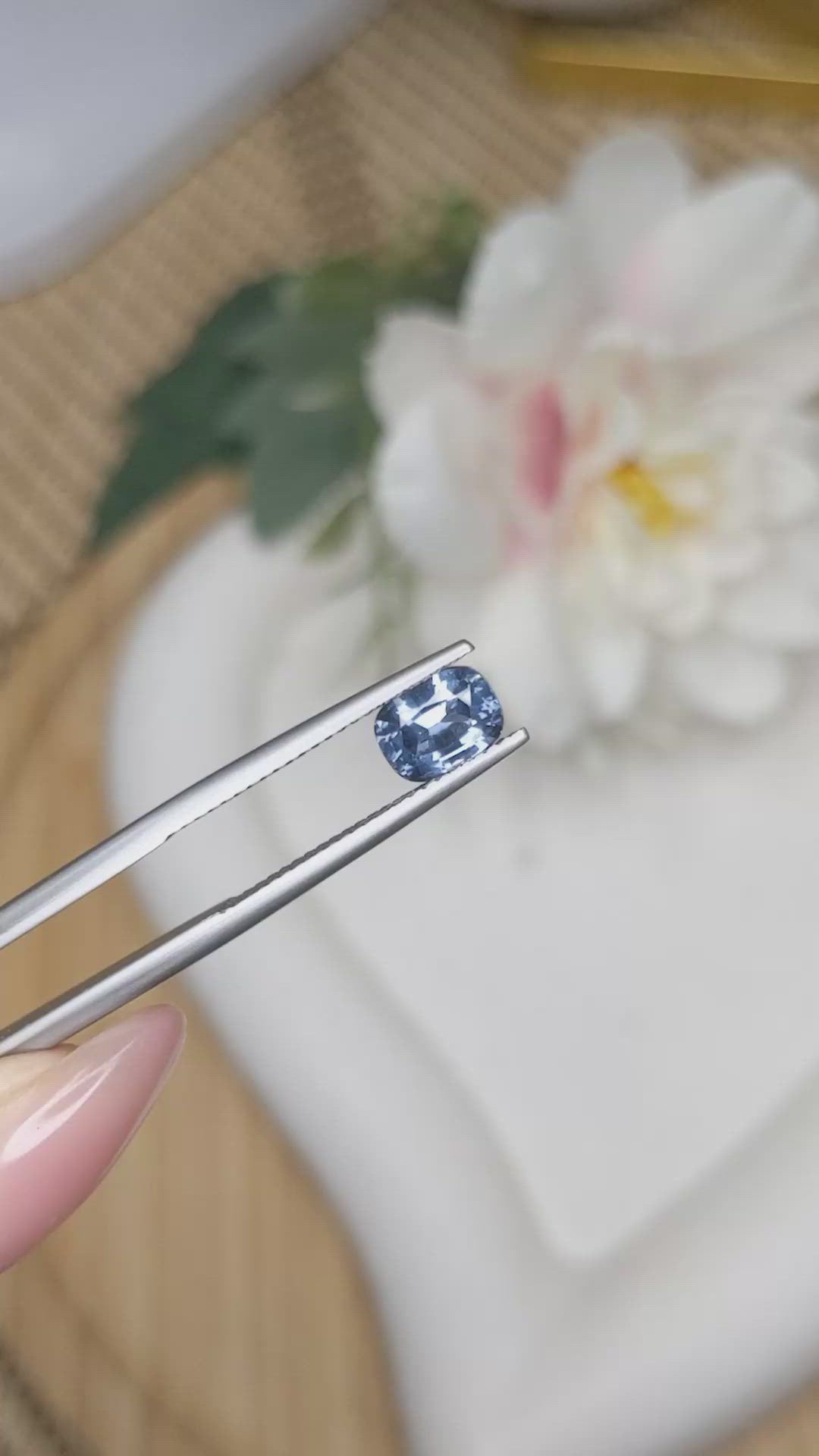 1.15 Ct. Blue Spinel from Ceylon (Sri Lanka) Size Video