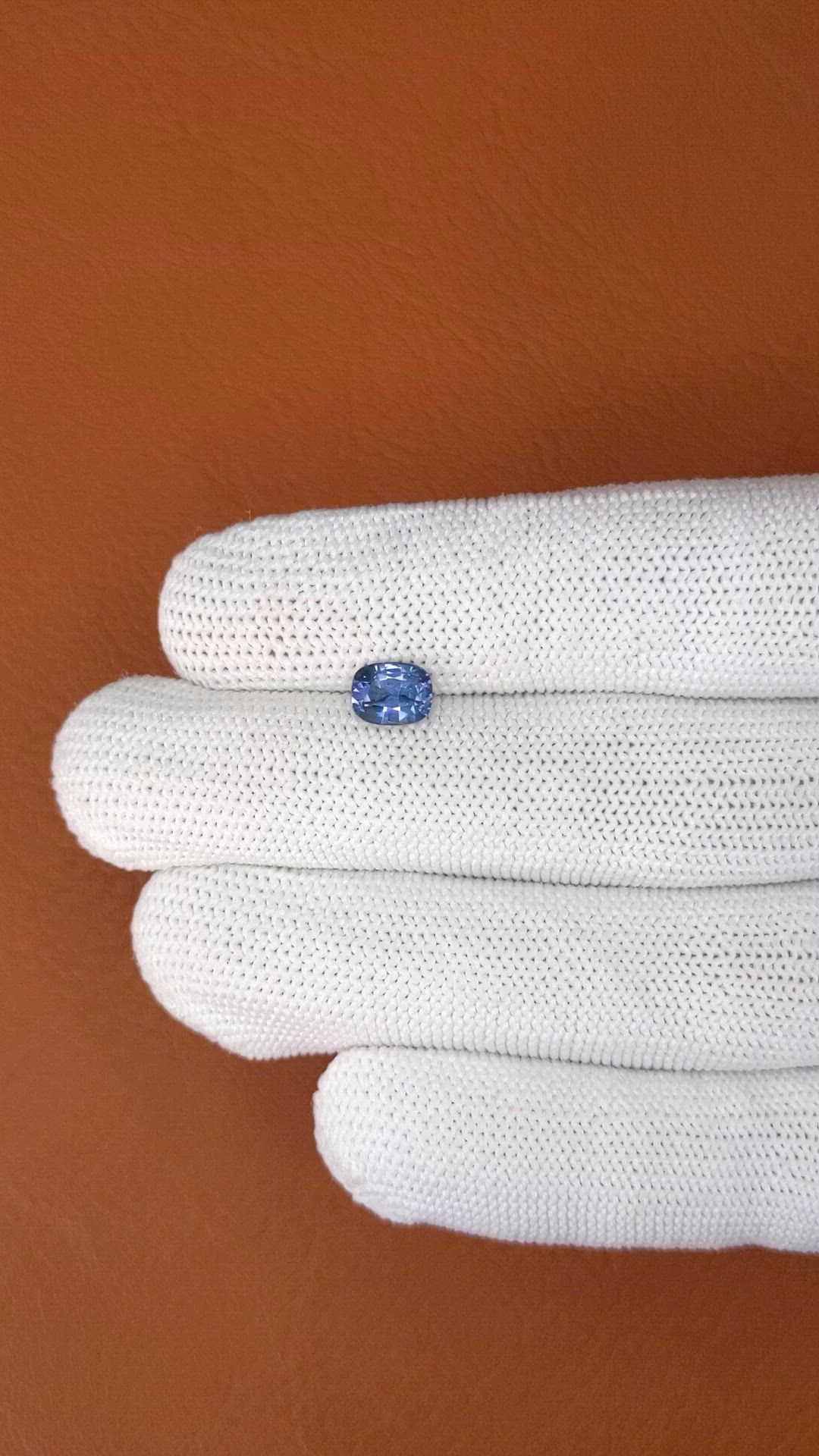 1.15 Ct. Blue Spinel from Ceylon (Sri Lanka) Size Video