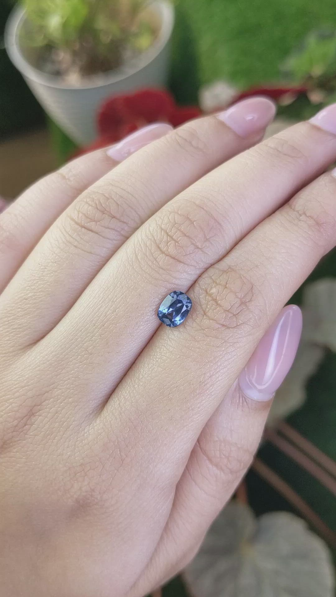 1.15 Ct. Blue Spinel from Ceylon (Sri Lanka) Size Video