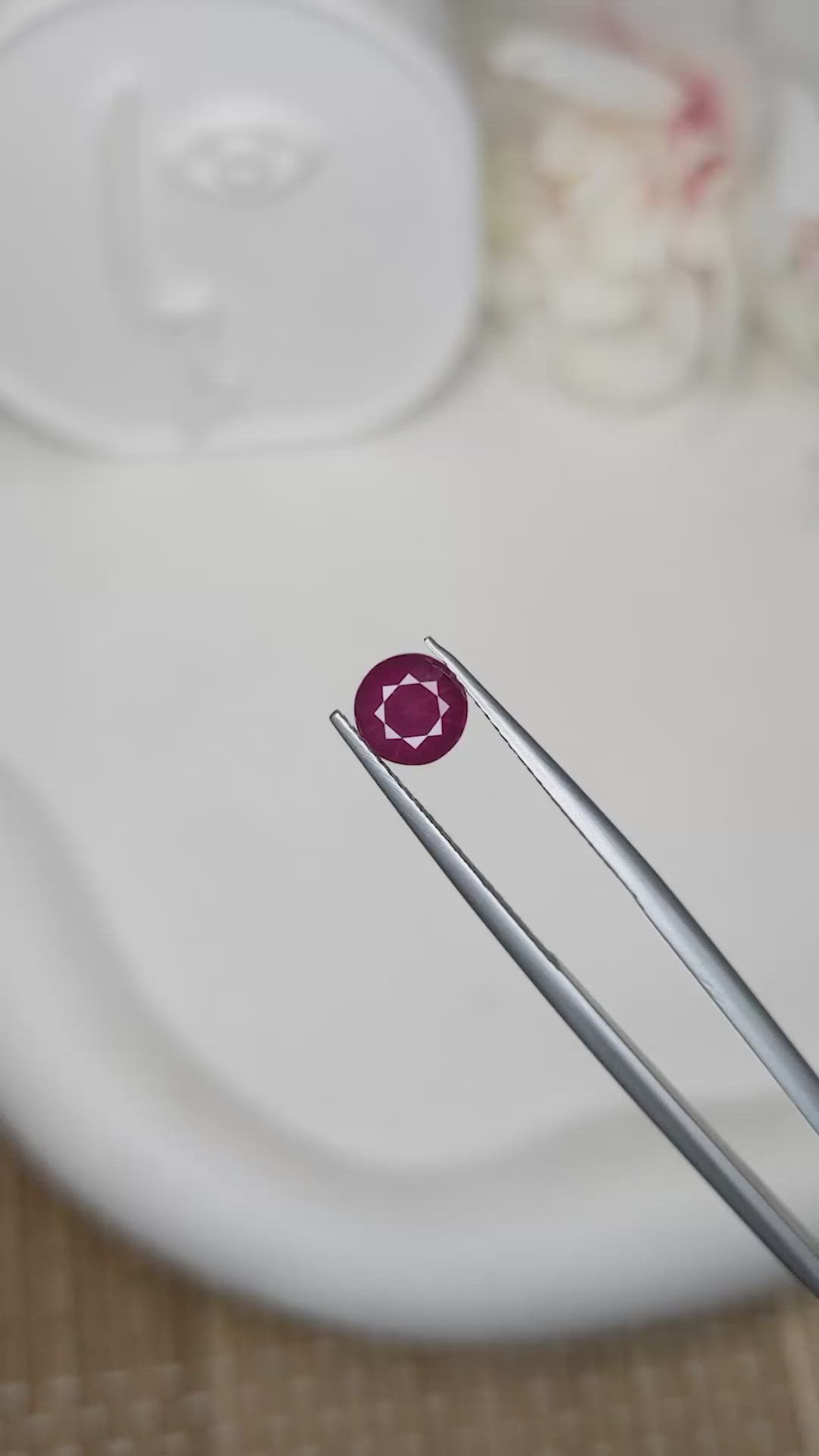 1.40 Ct. Pinkish Purple Garnet from Ceylon (Sri Lanka) Size Video