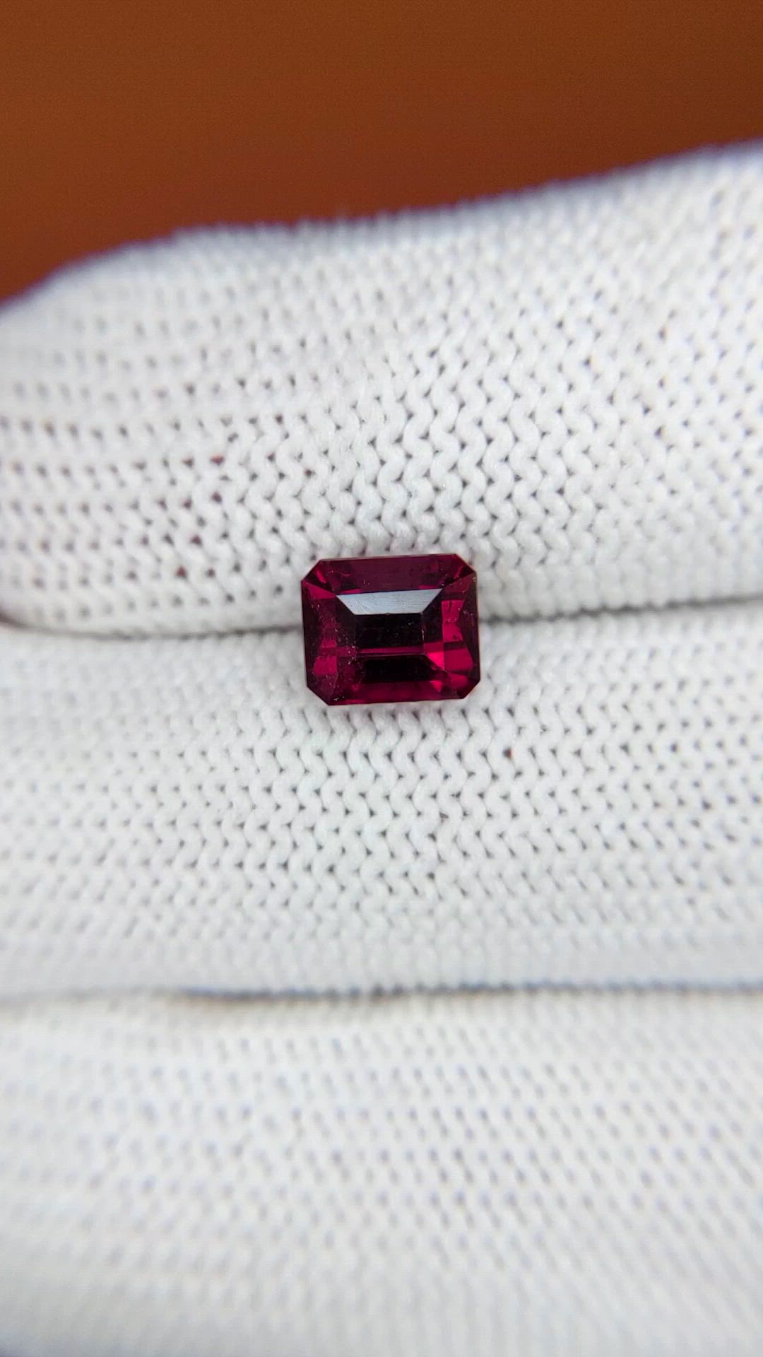 2.26 Ct. Red Garnet from Ceylon (Sri Lanka) Size Video