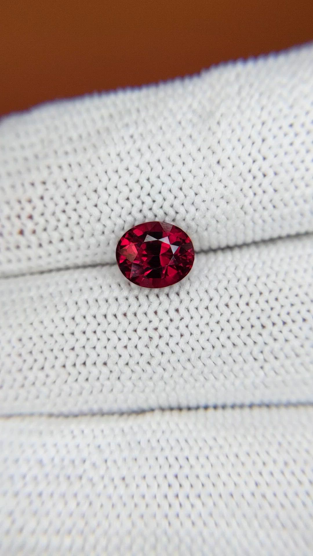1.91 Ct. Red Garnet from Ceylon (Sri Lanka) Size Video