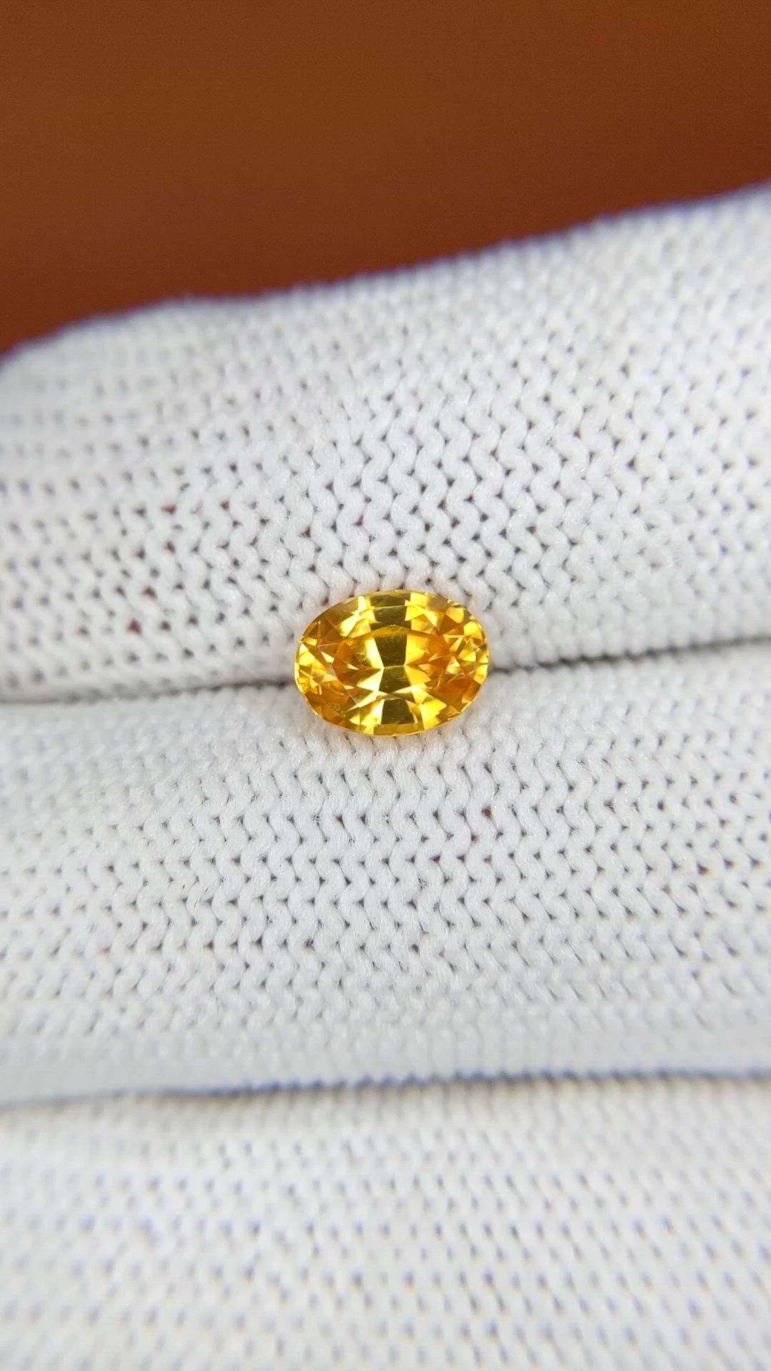 1.59 Ct. Yellow Zircon from Ceylon (Sri Lanka) Size Video