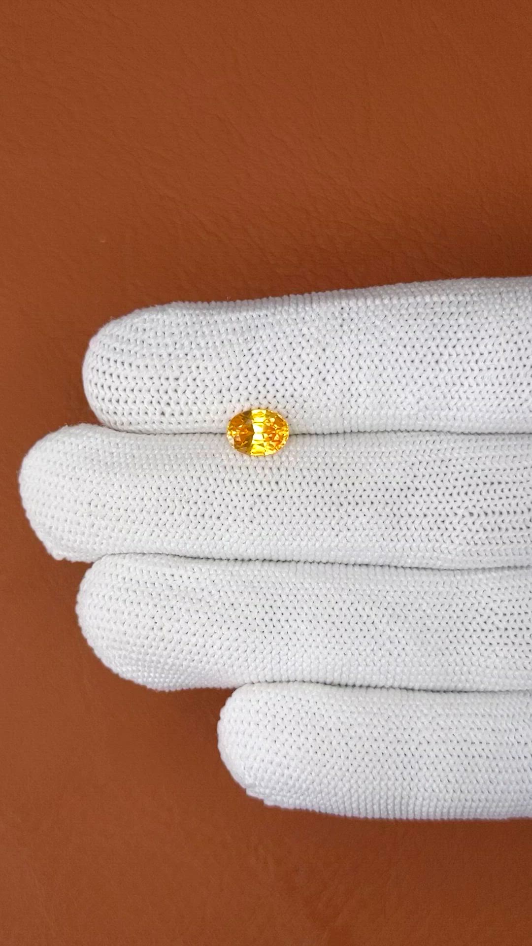 1.59 Ct. Yellow Zircon from Ceylon (Sri Lanka) Size Video