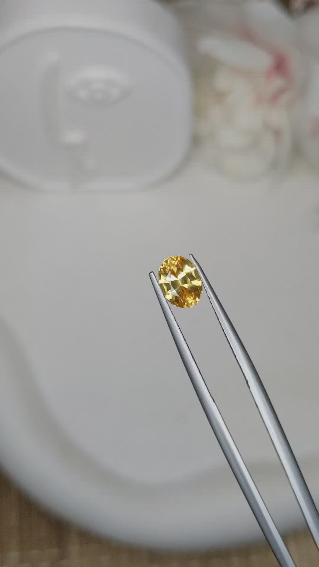 1.59 Ct. Yellow Zircon from Ceylon (Sri Lanka) Size Video