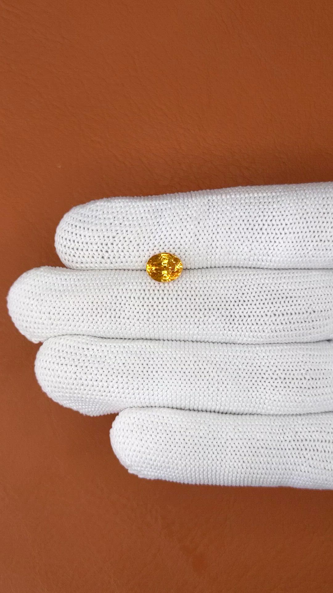 2.23 Ct. Brownish Yellow Zircon from Ceylon (Sri Lanka) Size Video
