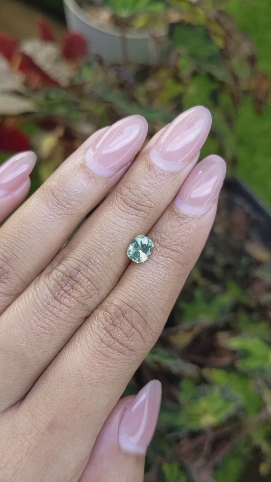 1.29 Ct. Green Zircon from Ceylon (Sri Lanka) Size Video