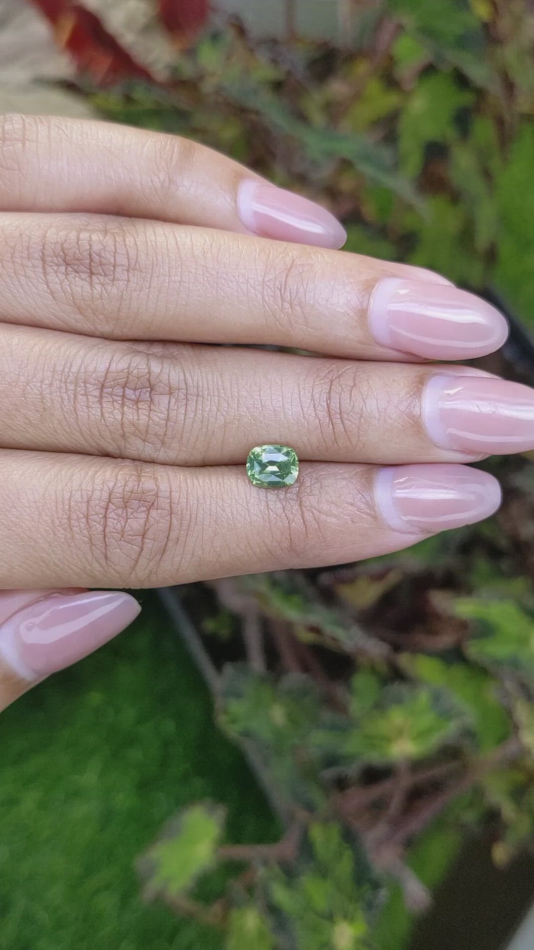 1.29 Ct. Green Zircon from Ceylon (Sri Lanka) Size Video