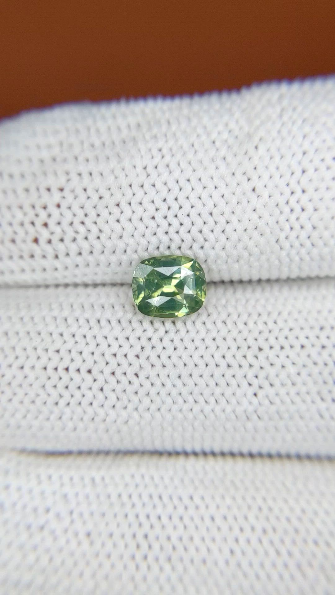 1.29 Ct. Green Zircon from Ceylon (Sri Lanka) Size Video