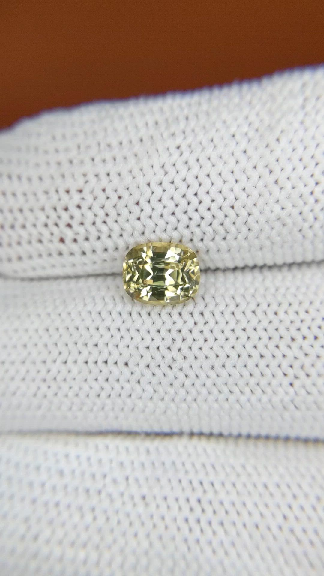 1.76 Ct. Greenish Yellow Zircon from Ceylon (Sri Lanka) Size Video
