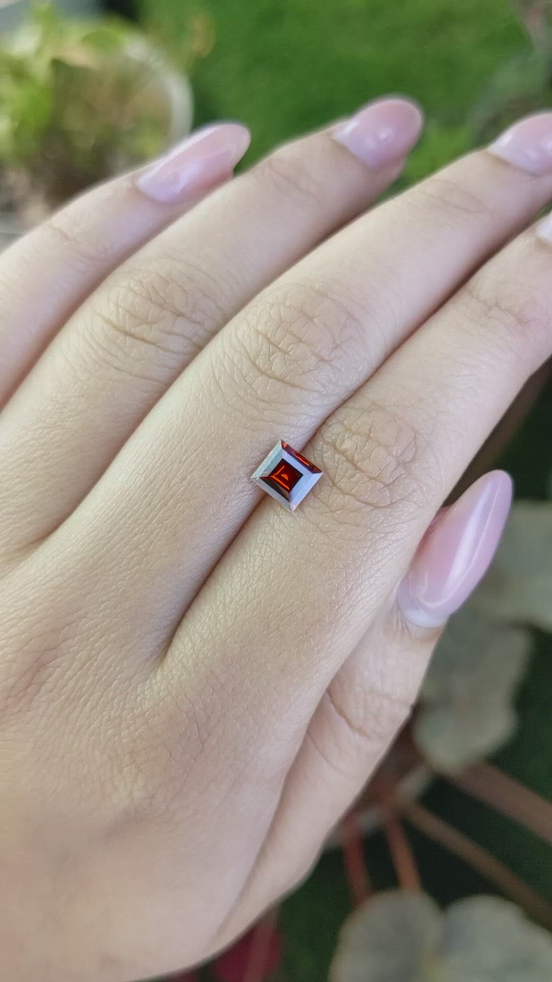 0.97 Ct. Orange Hessonite Garnet from Madagascar Size Video