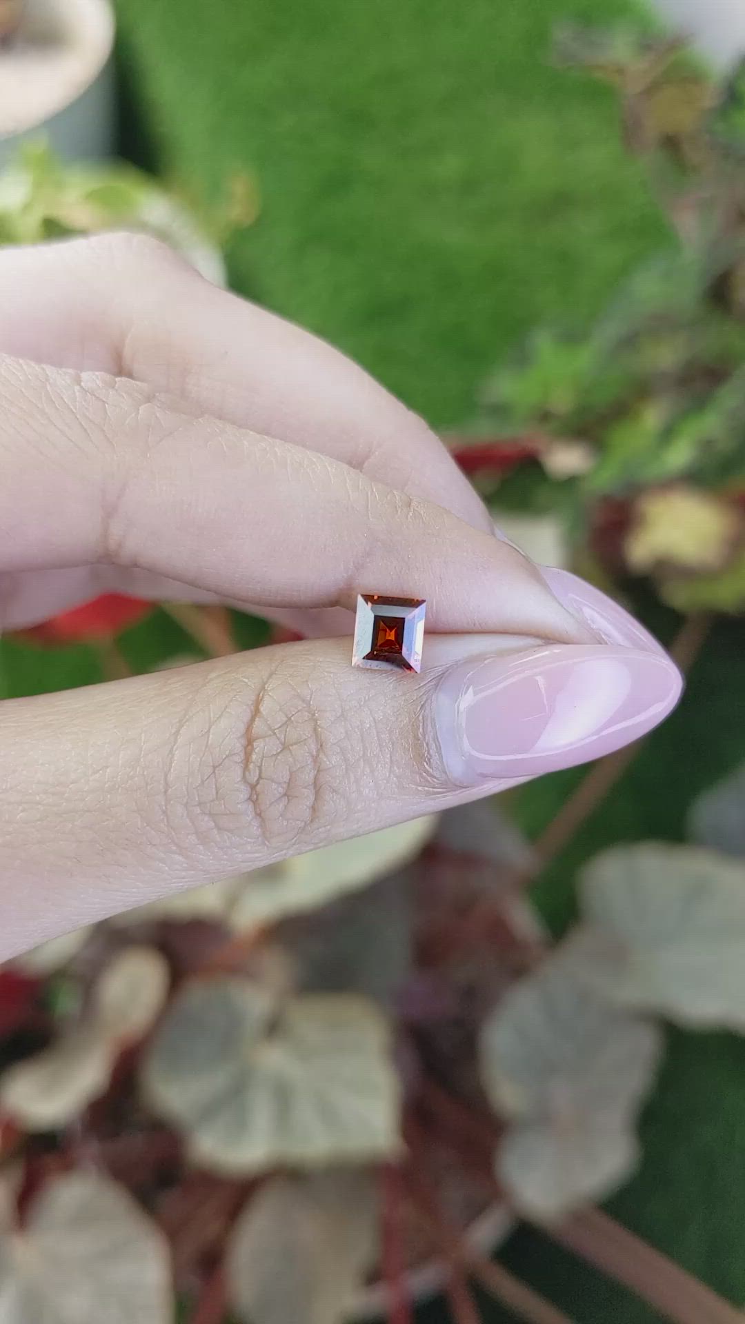 0.97 Ct. Orange Hessonite Garnet from Madagascar Size Video