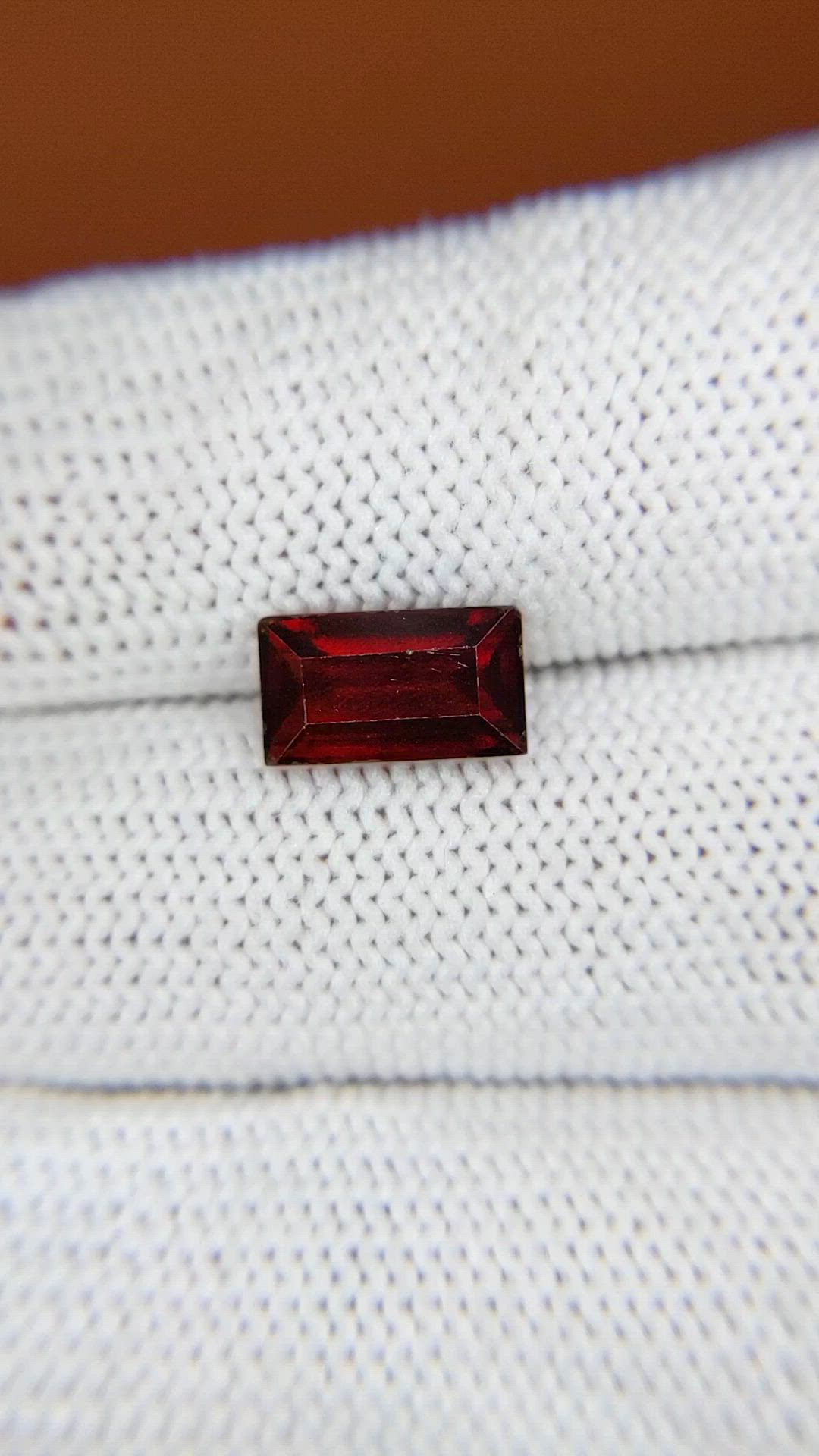 2.43 Ct. Red Garnet from Ceylon (Sri Lanka) Size Video