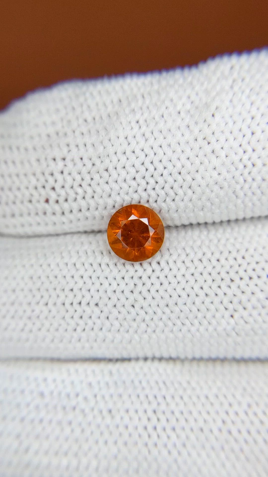 1.12 Ct. Orange Hessonite Garnet from Madagascar Size Video