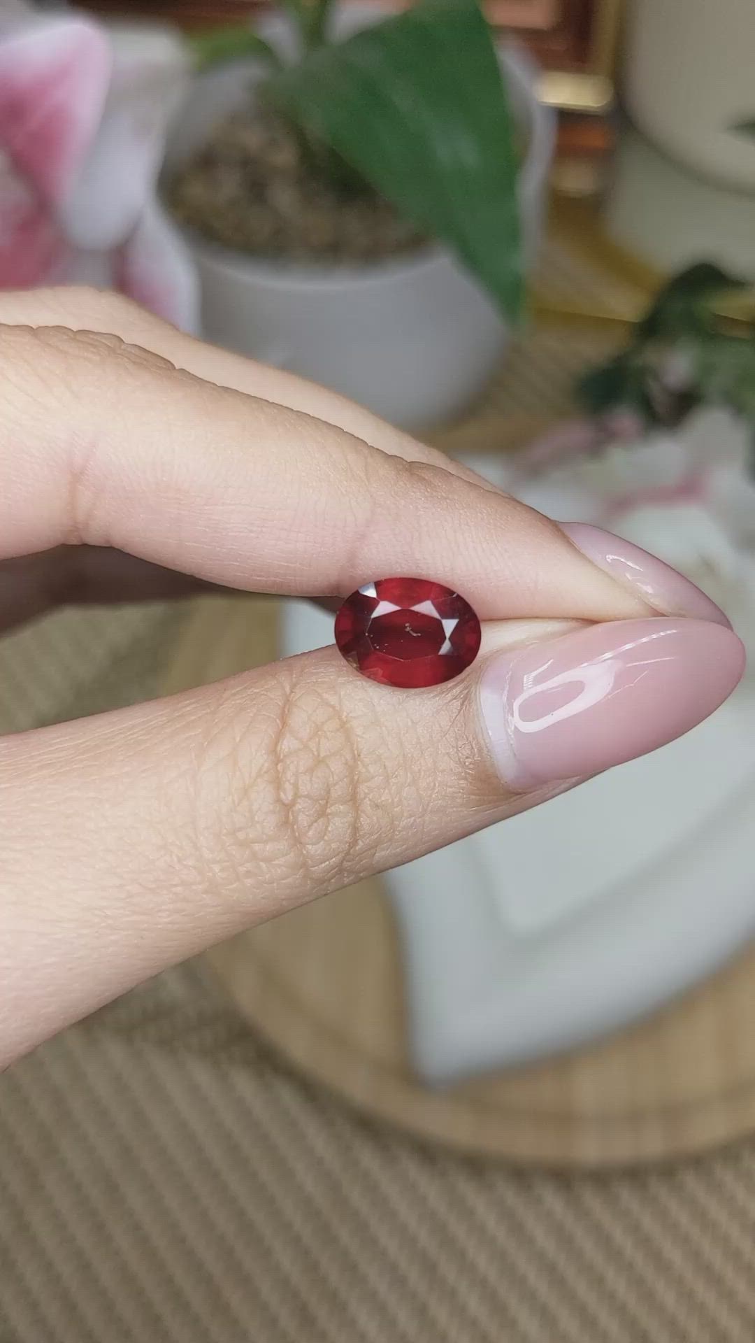 2.88 Ct. Reddish Orange Hessonite Garnet from Madagascar Size Video