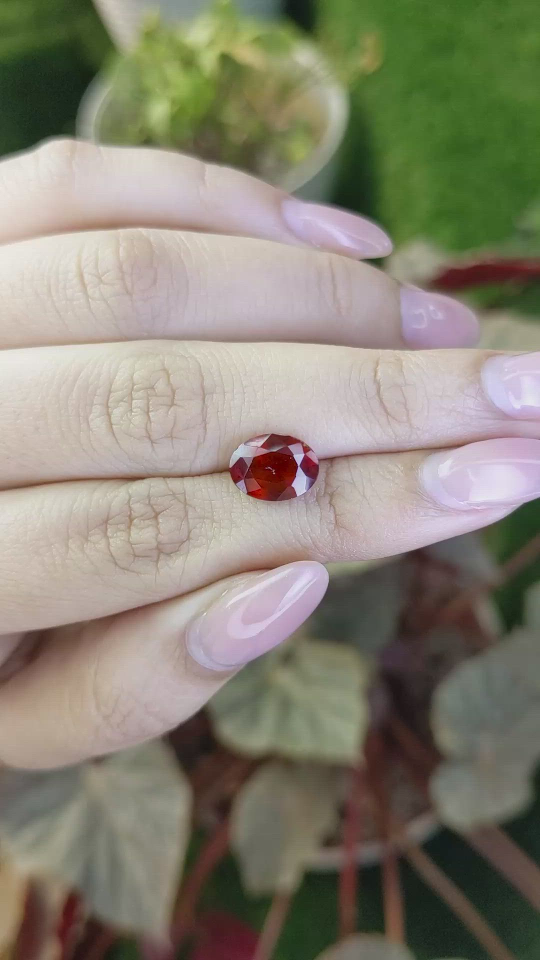 2.88 Ct. Reddish Orange Hessonite Garnet from Madagascar Size Video