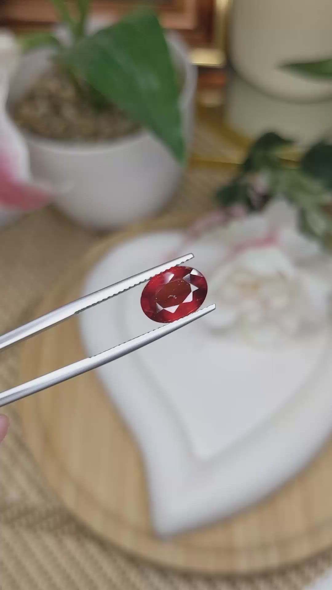 2.88 Ct. Reddish Orange Hessonite Garnet from Madagascar Size Video