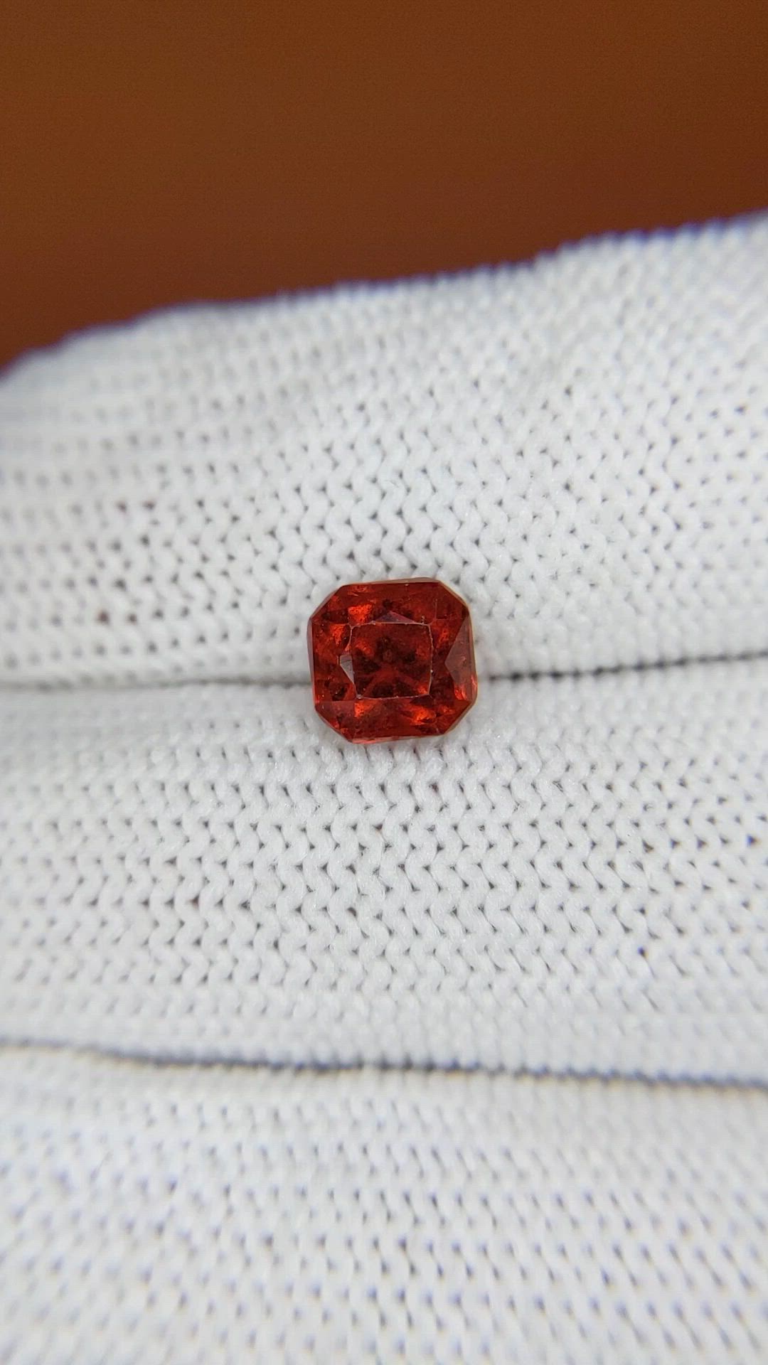 1.64 Ct. Orange Hessonite Garnet from Madagascar Size Video