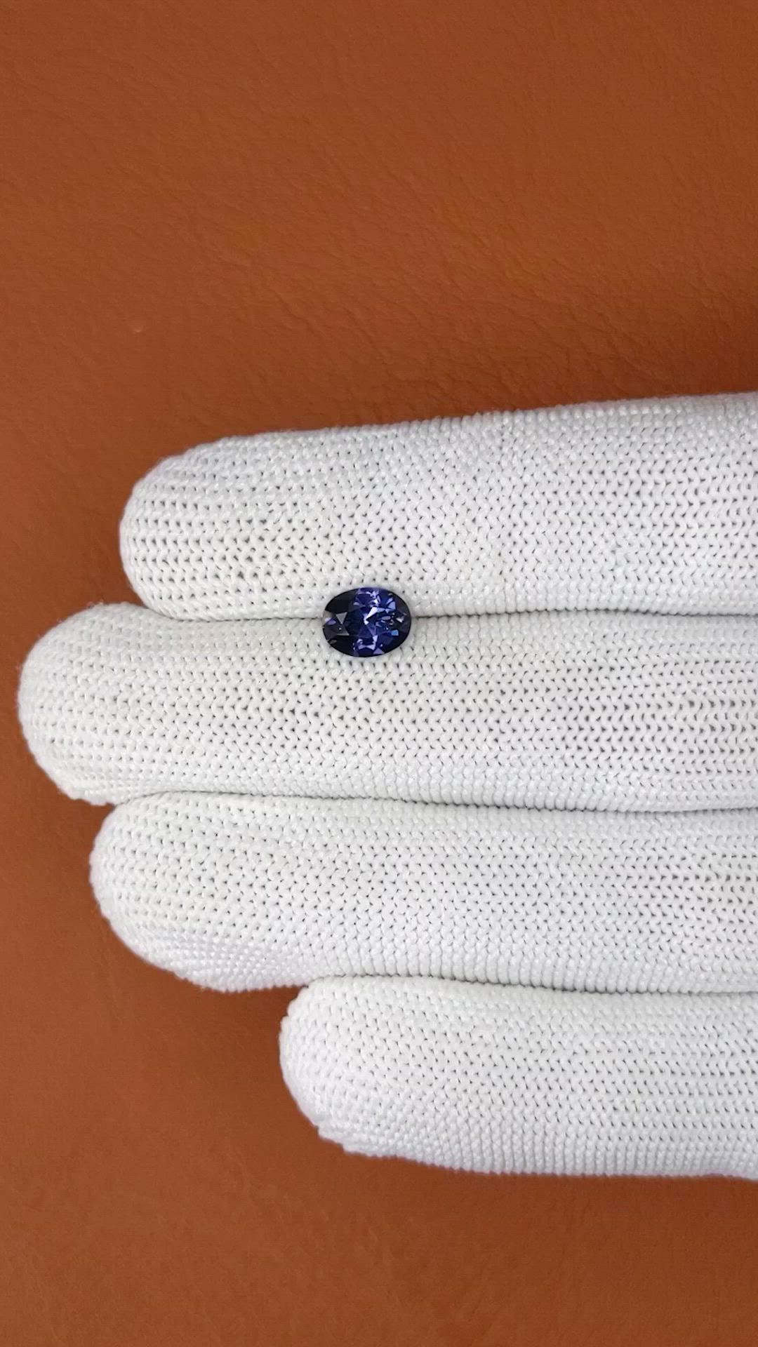 1.22 Ct. Blue Spinel from Ceylon (Sri Lanka) Size Video
