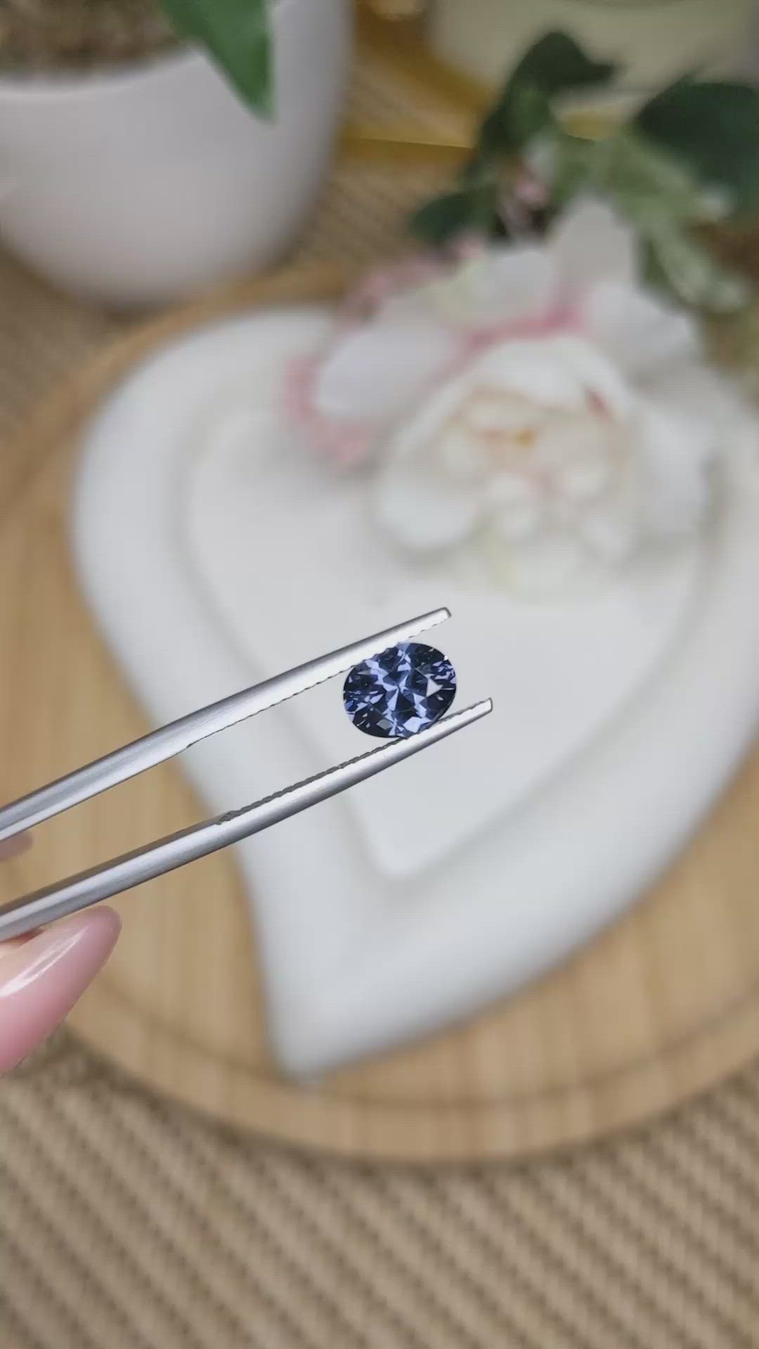 1.22 Ct. Blue Spinel from Ceylon (Sri Lanka) Size Video