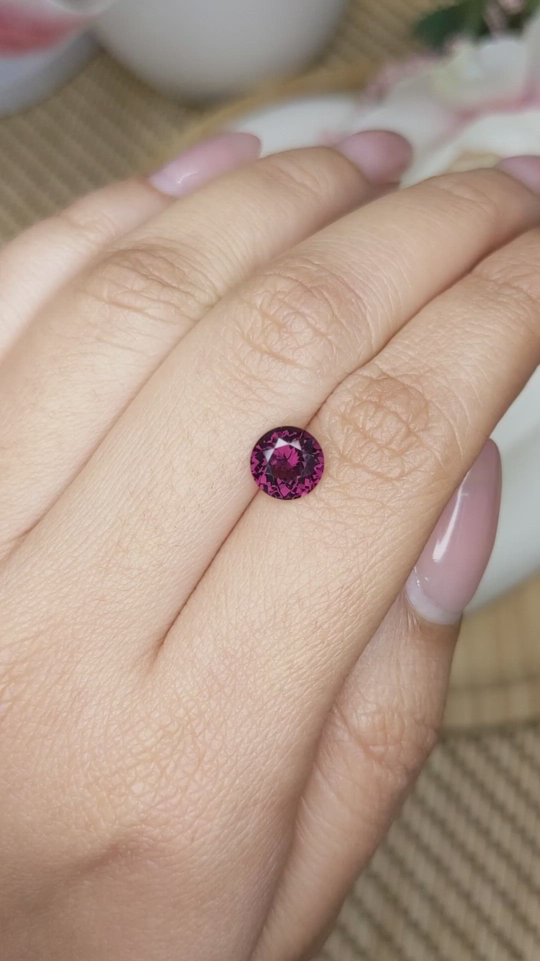 1.52 Ct. Pinkish Purple Spinel from Ceylon (Sri Lanka) Size Video