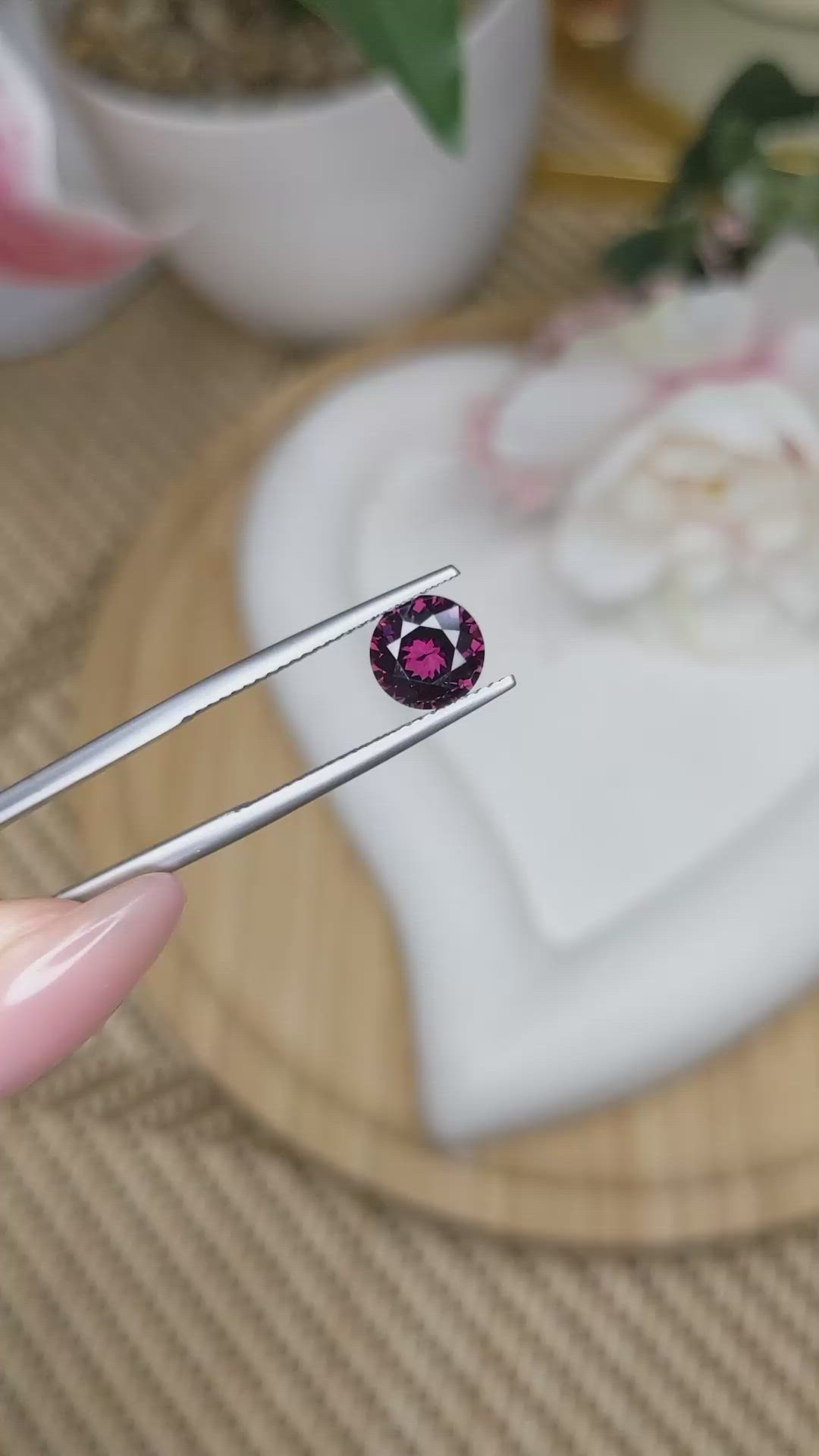 1.52 Ct. Pinkish Purple Spinel from Ceylon (Sri Lanka) Size Video