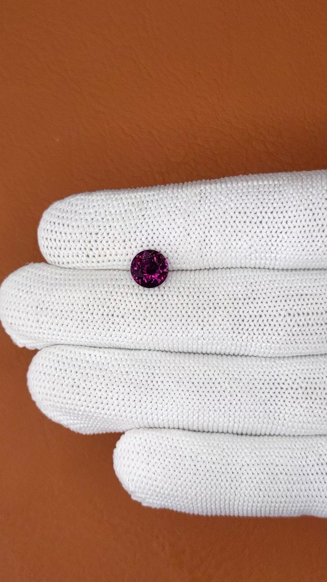 1.52 Ct. Pinkish Purple Spinel from Ceylon (Sri Lanka) Size Video