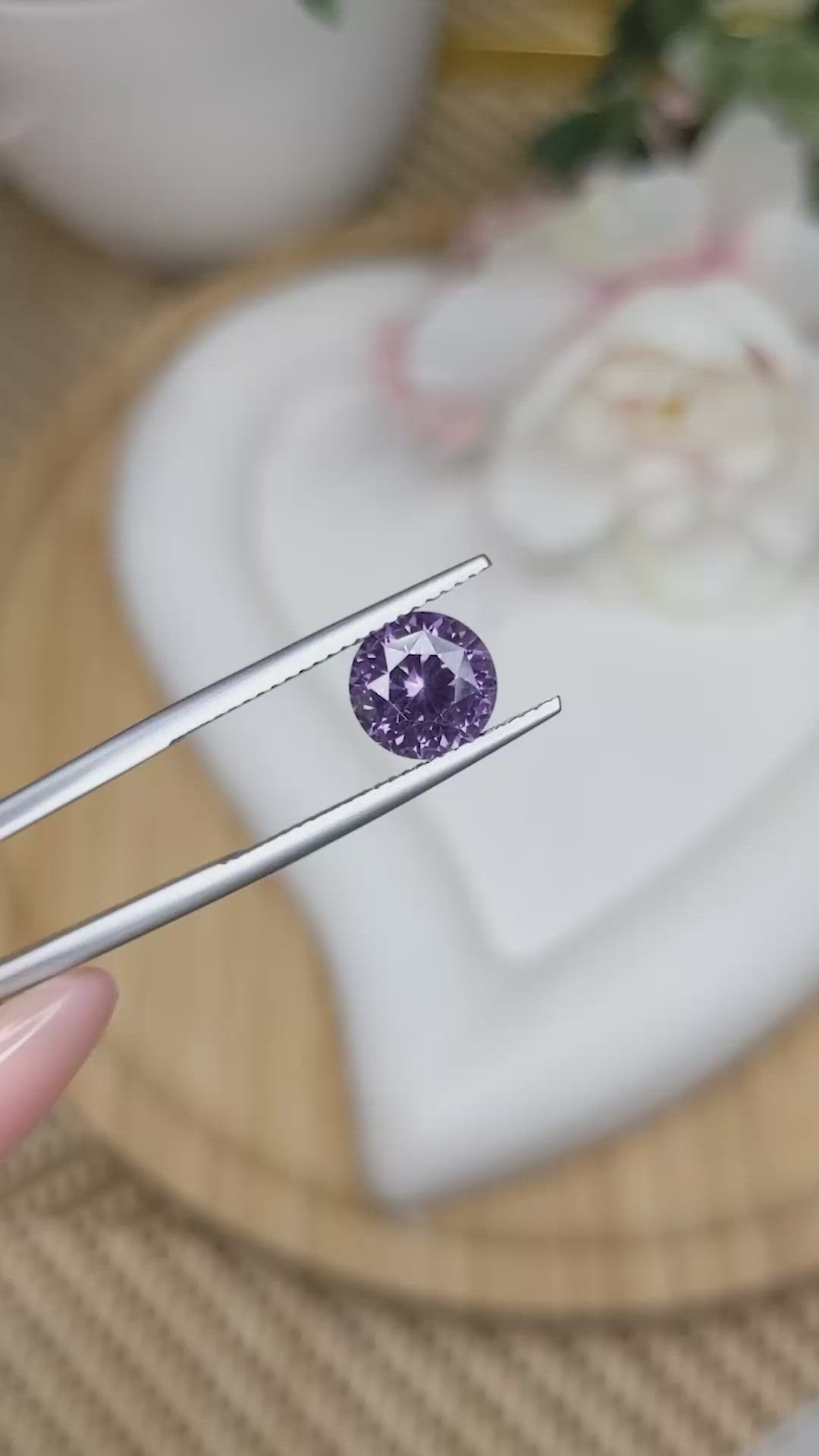 2.15 Ct. Purple Spinel from Ceylon (Sri Lanka) Size Video