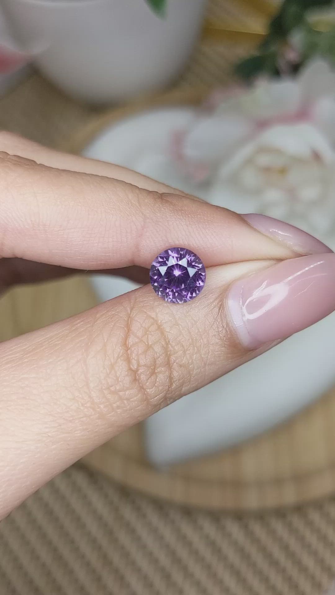 2.15 Ct. Purple Spinel from Ceylon (Sri Lanka) Size Video